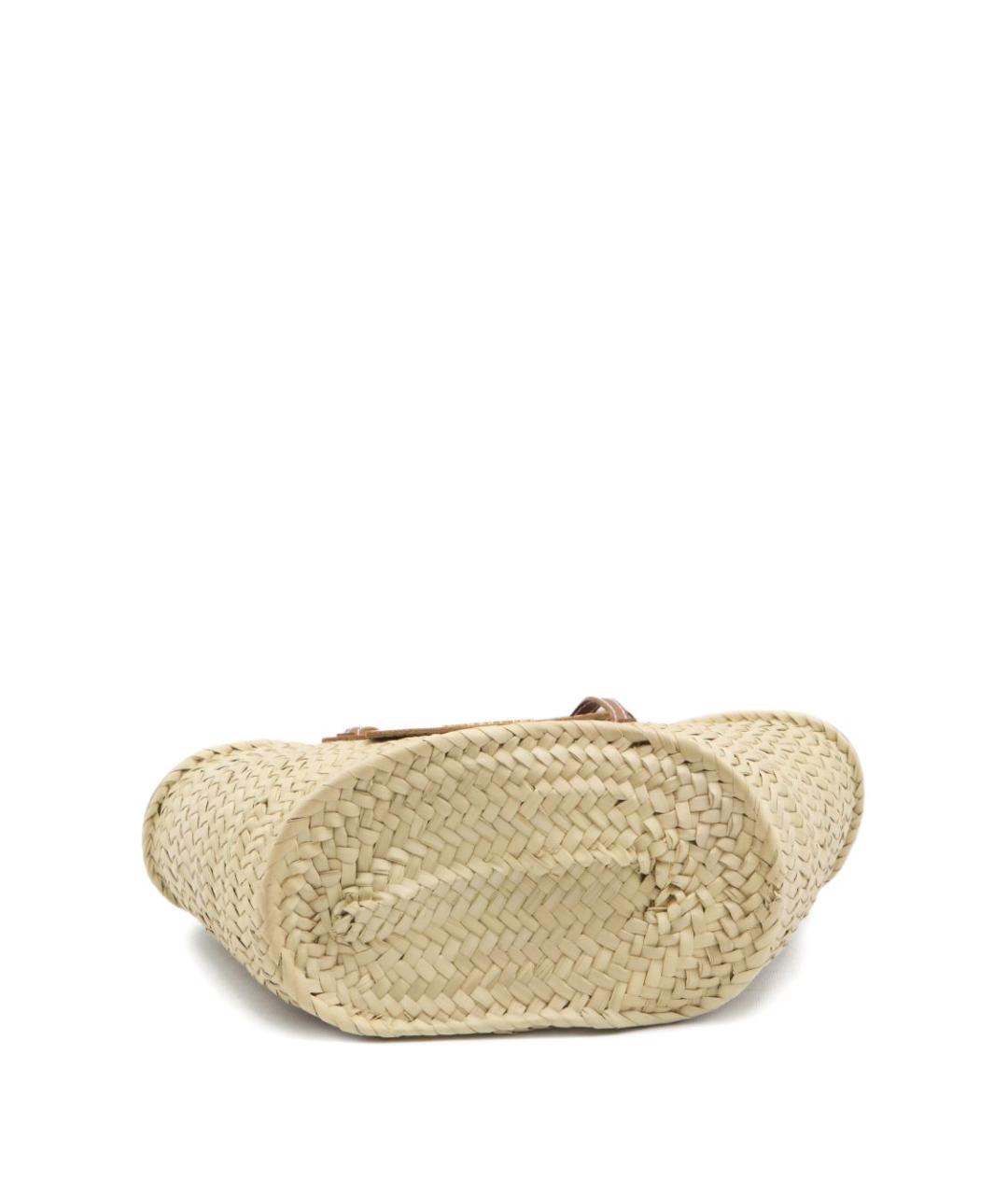 JACQUEMUS Бежевая пелетеная сумка тоут, фото 3