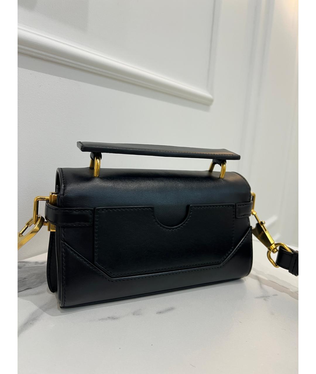 BALMAIN Черная кожаная сумка через плечо, фото 3