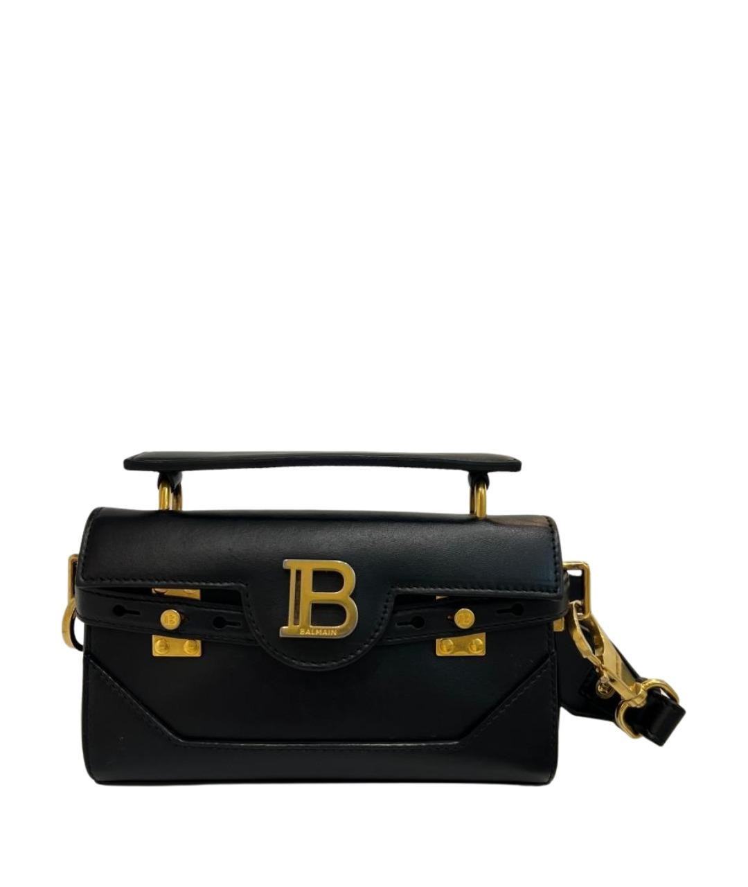 BALMAIN Черная кожаная сумка через плечо, фото 1