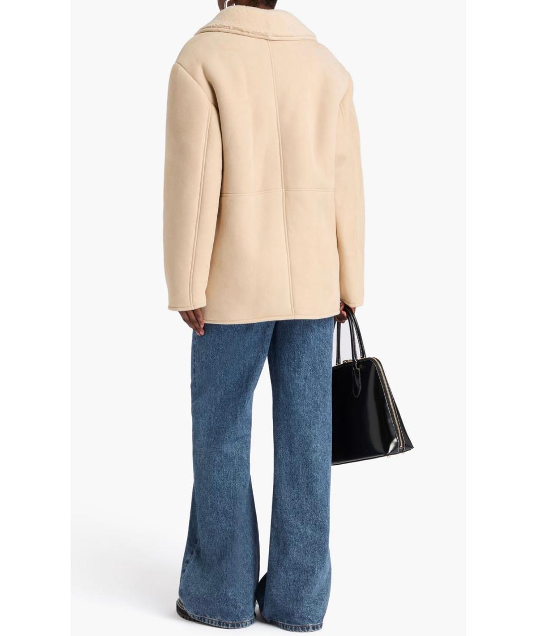 LOULOU STUDIO Бежевая замшевая дубленка, фото 3