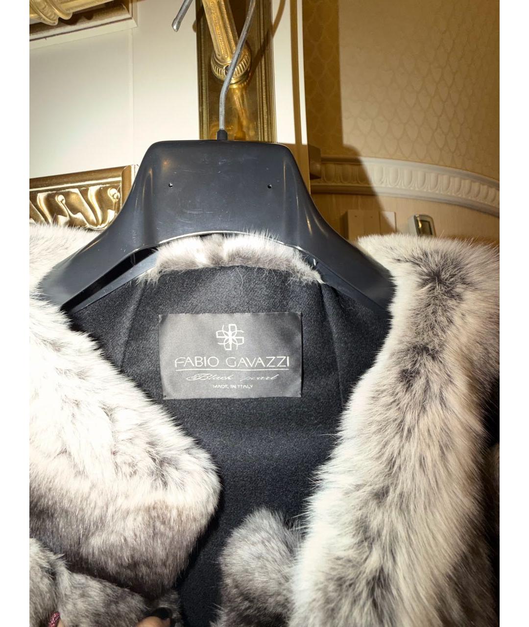 Fabio Gavazzi Серая меховая шуба, фото 3