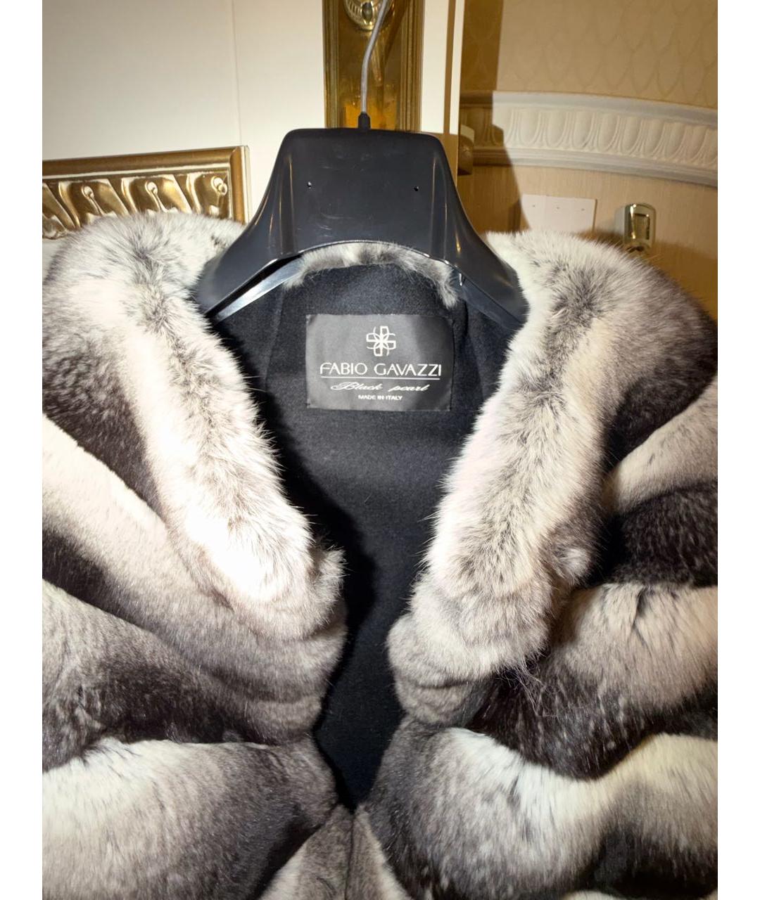 Fabio Gavazzi Серая меховая шуба, фото 5