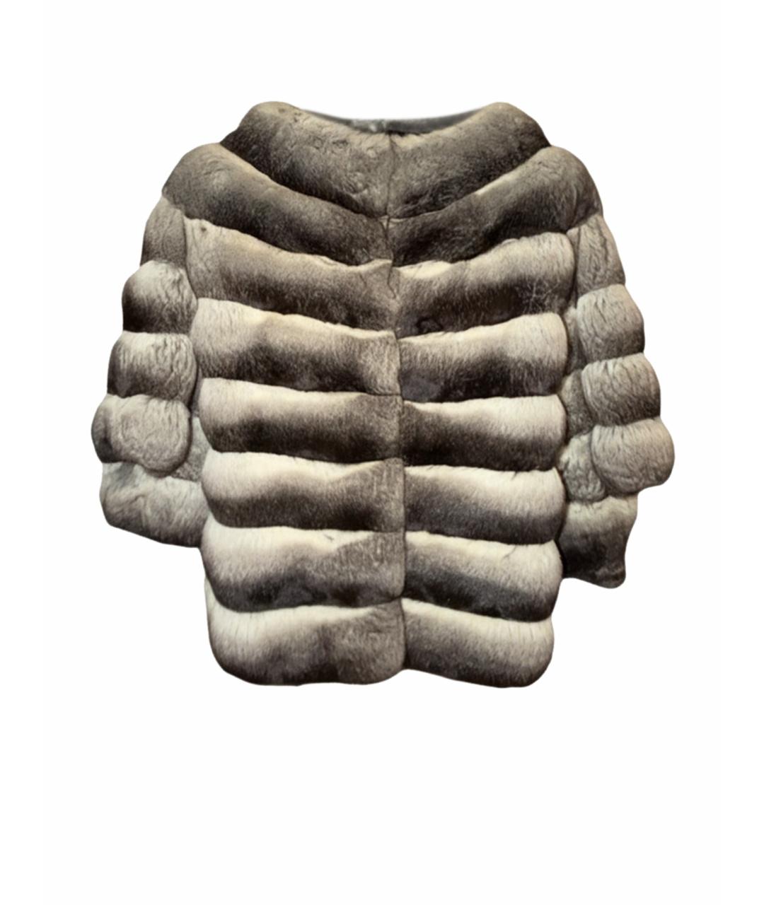 Fabio Gavazzi Серая меховая шуба, фото 1