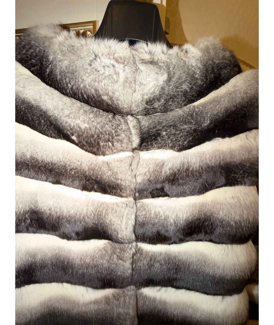 Fabio Gavazzi Серая меховая шуба, фото 4