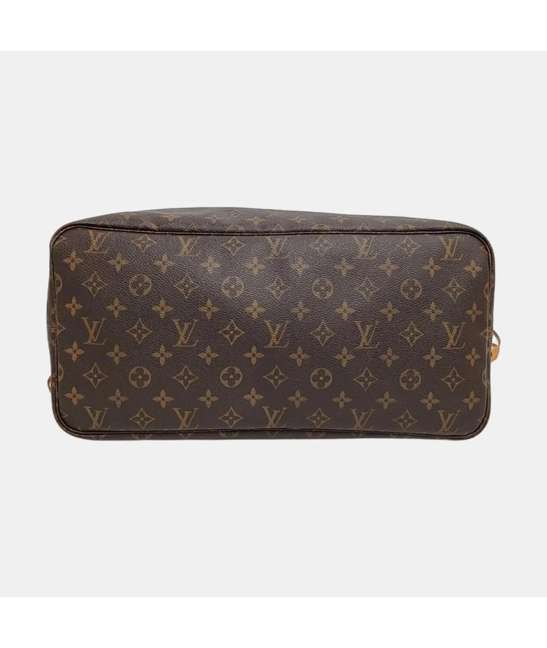 LOUIS VUITTON Коричневая кожаная сумка тоут, фото 4