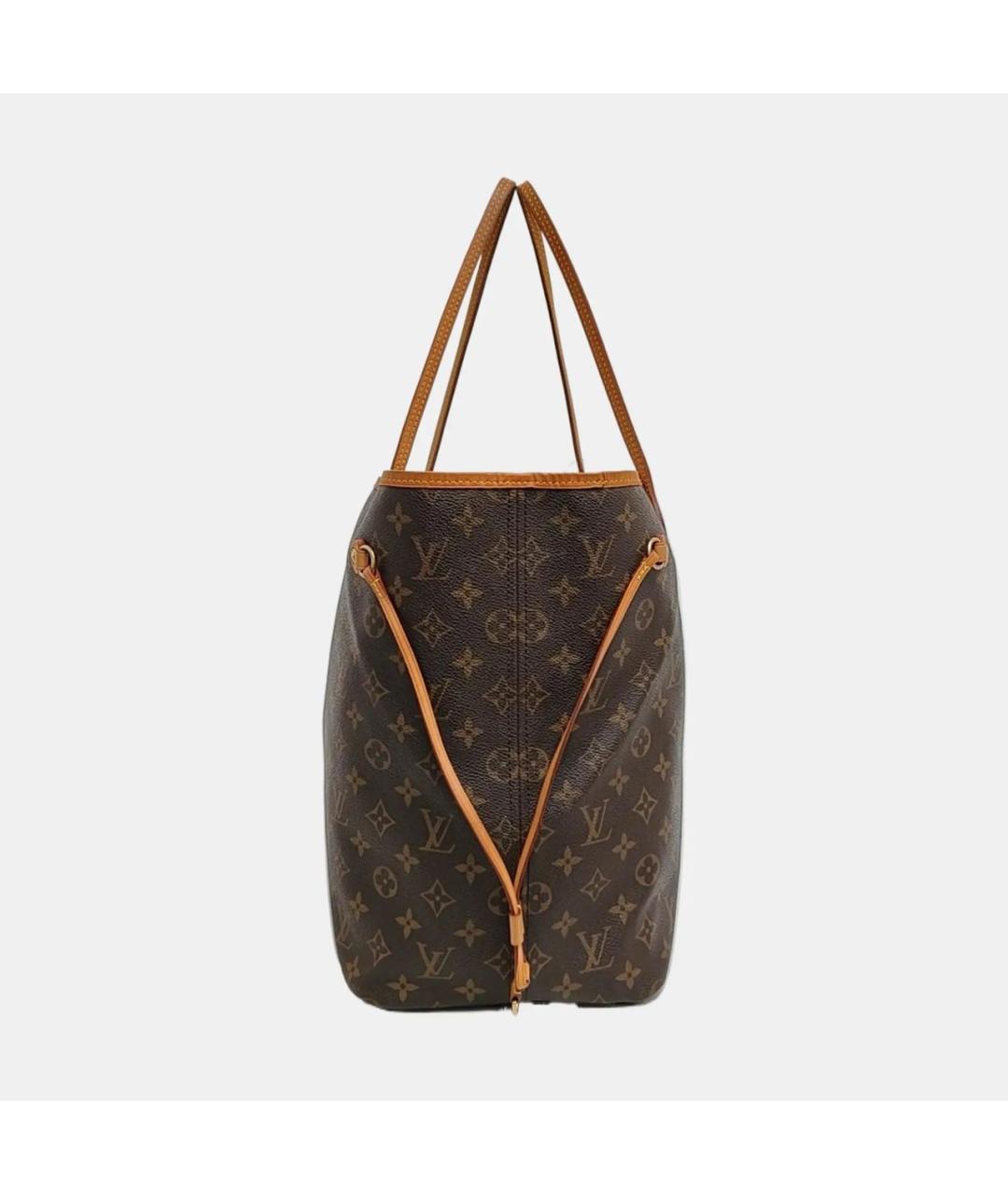 LOUIS VUITTON Коричневая кожаная сумка тоут, фото 3