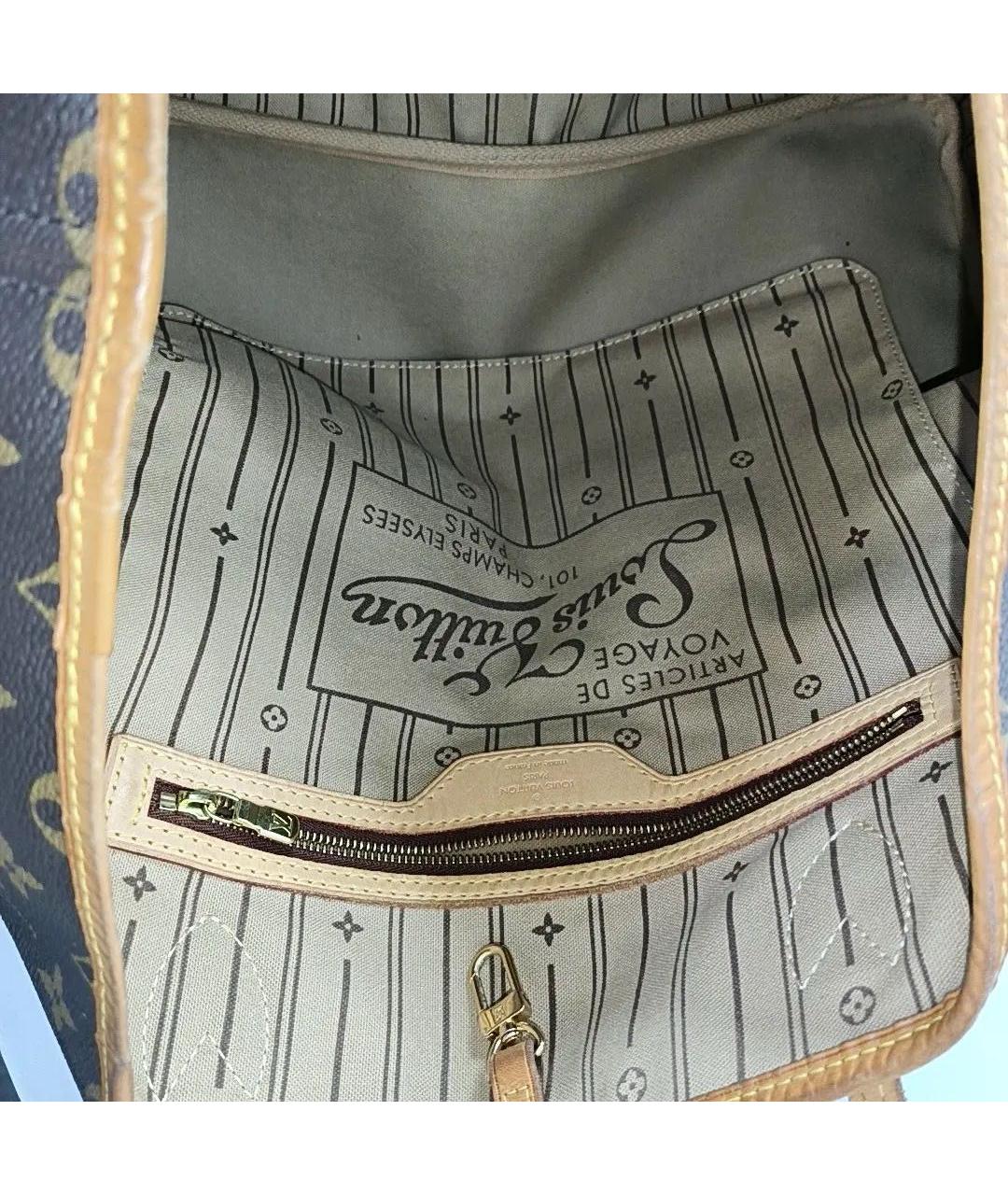 LOUIS VUITTON Коричневая кожаная сумка тоут, фото 5