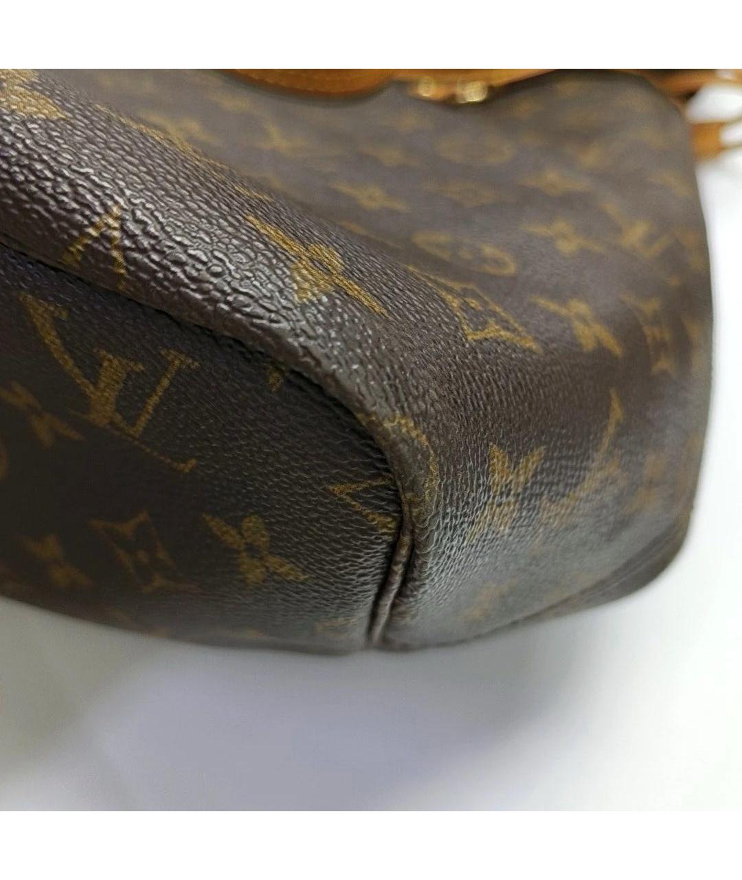 LOUIS VUITTON Коричневая кожаная сумка тоут, фото 6