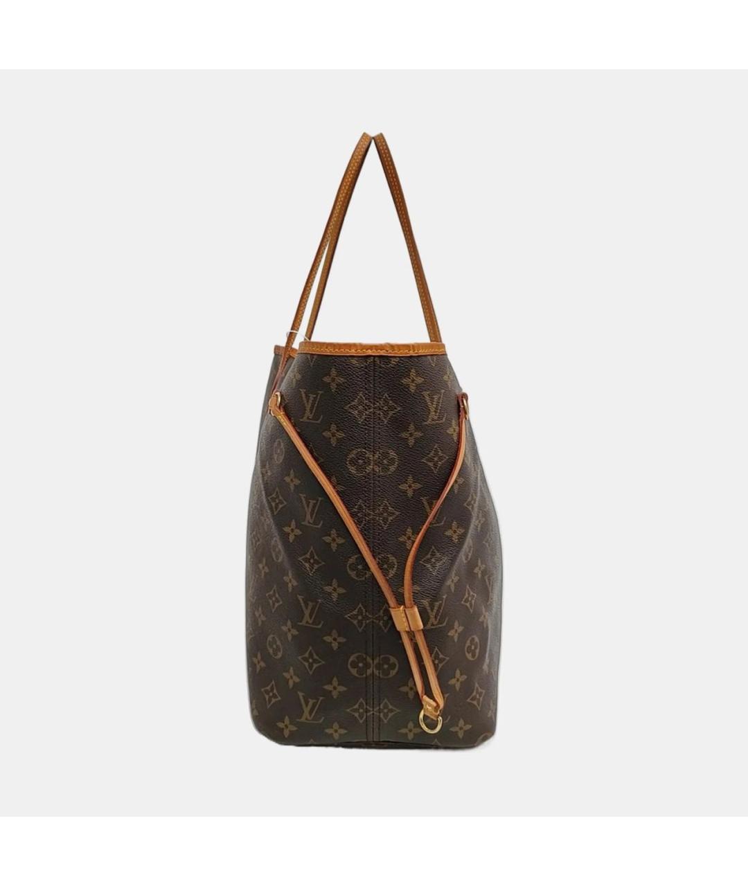 LOUIS VUITTON Коричневая кожаная сумка тоут, фото 2