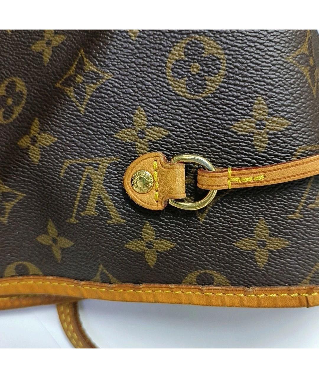 LOUIS VUITTON Коричневая кожаная сумка тоут, фото 7