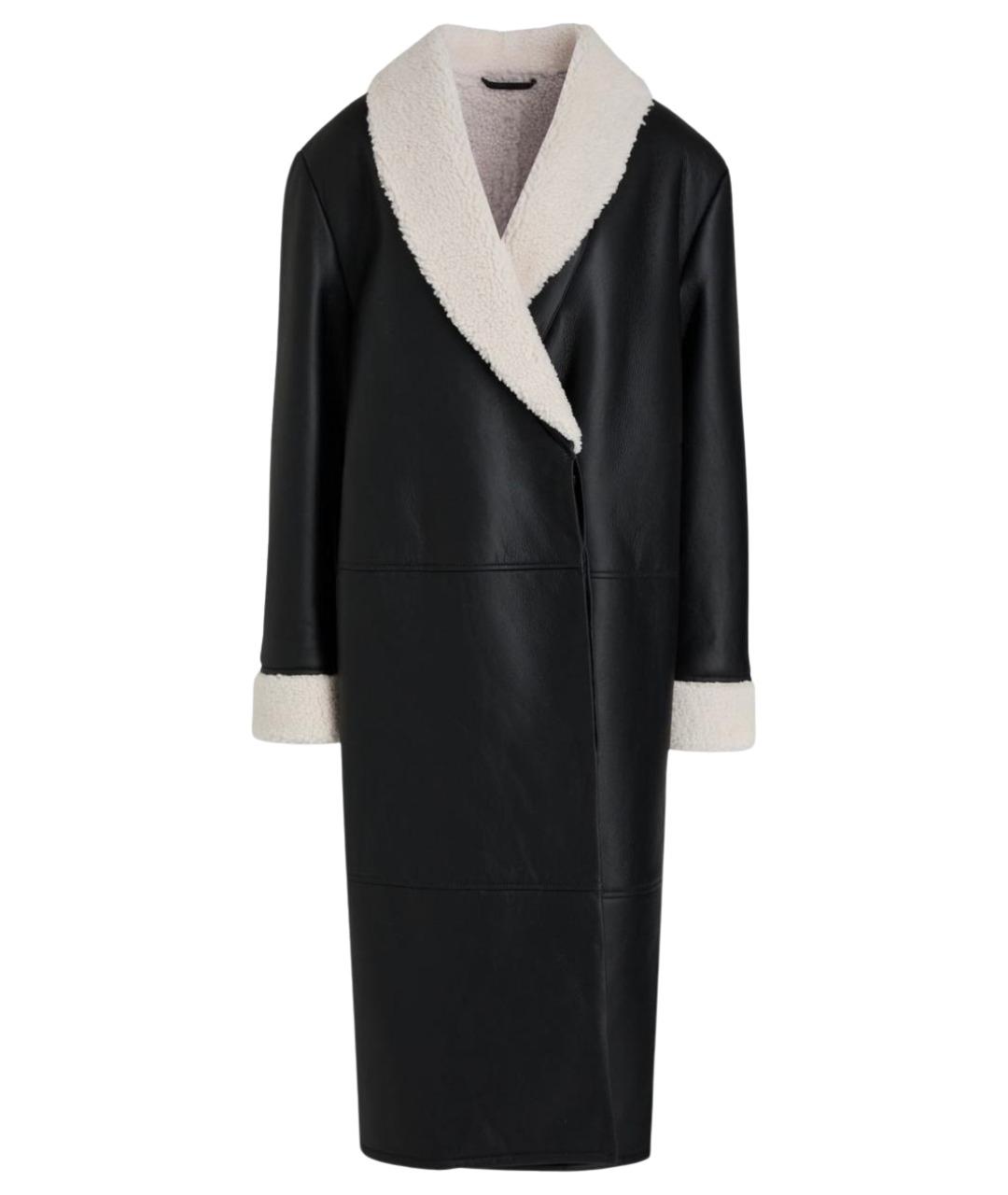 LOULOU STUDIO Черная кожаная дубленка, фото 1