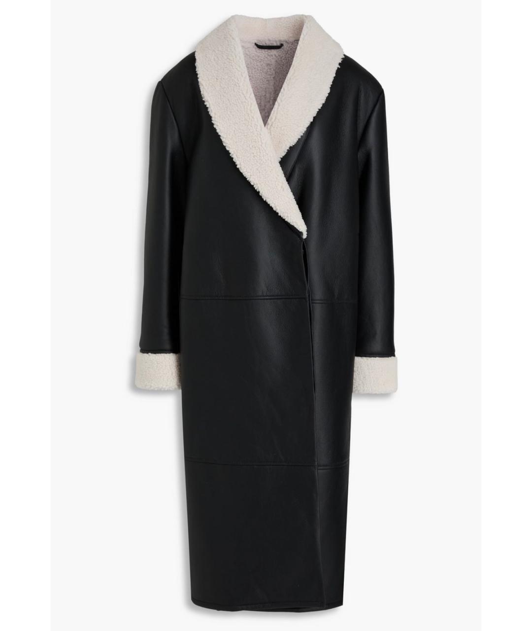 LOULOU STUDIO Черная кожаная дубленка, фото 4