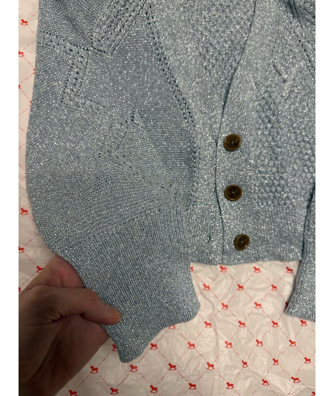 ULYANA SERGEENKO Голубой шерстяной костюм с юбками, фото 4