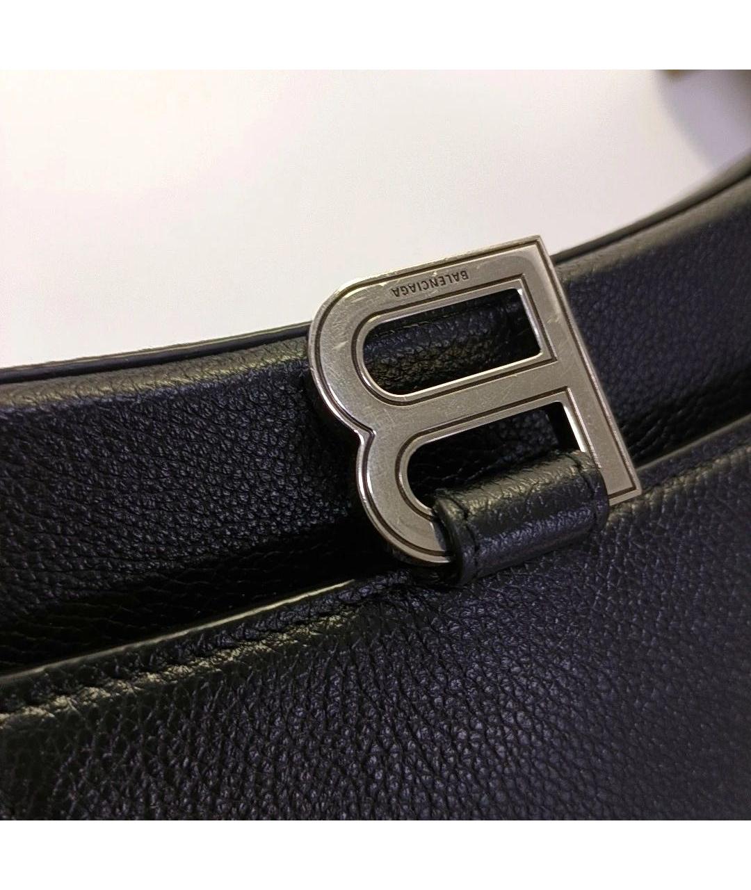 BALENCIAGA Черная кожаная сумка с короткими ручками, фото 7