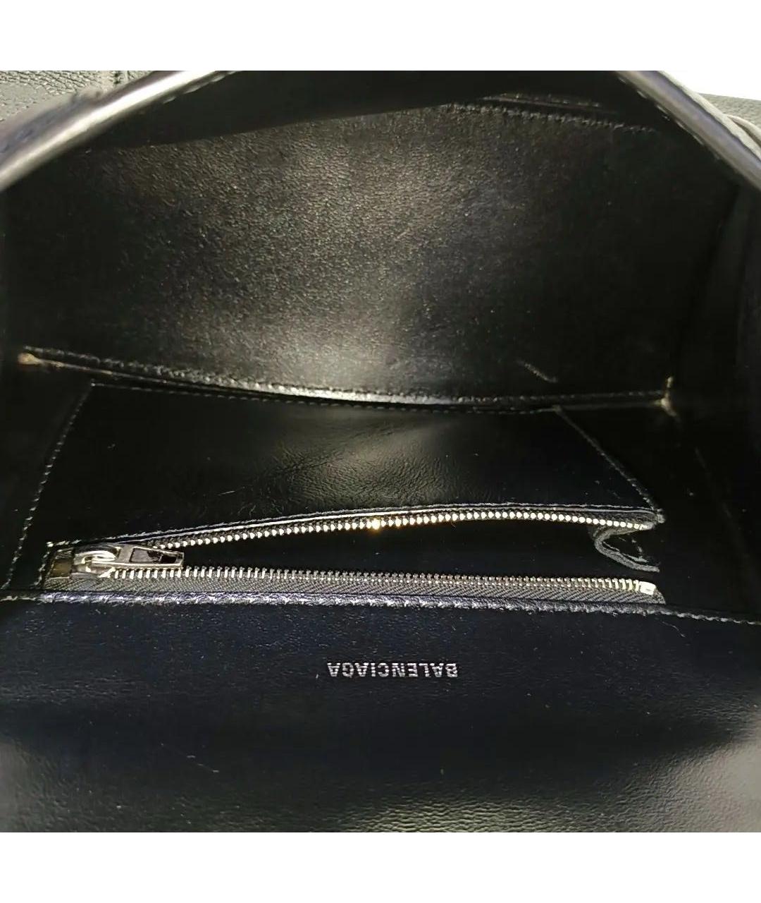 BALENCIAGA Черная кожаная сумка с короткими ручками, фото 6