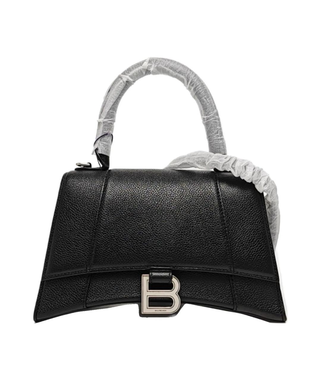 BALENCIAGA Черная кожаная сумка с короткими ручками, фото 1