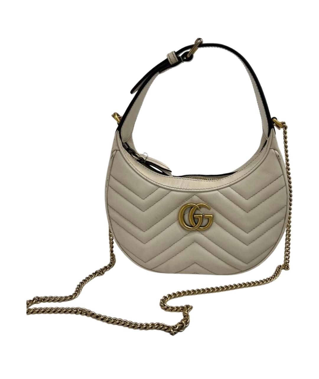 GUCCI Бежевая кожаная сумка через плечо, фото 1