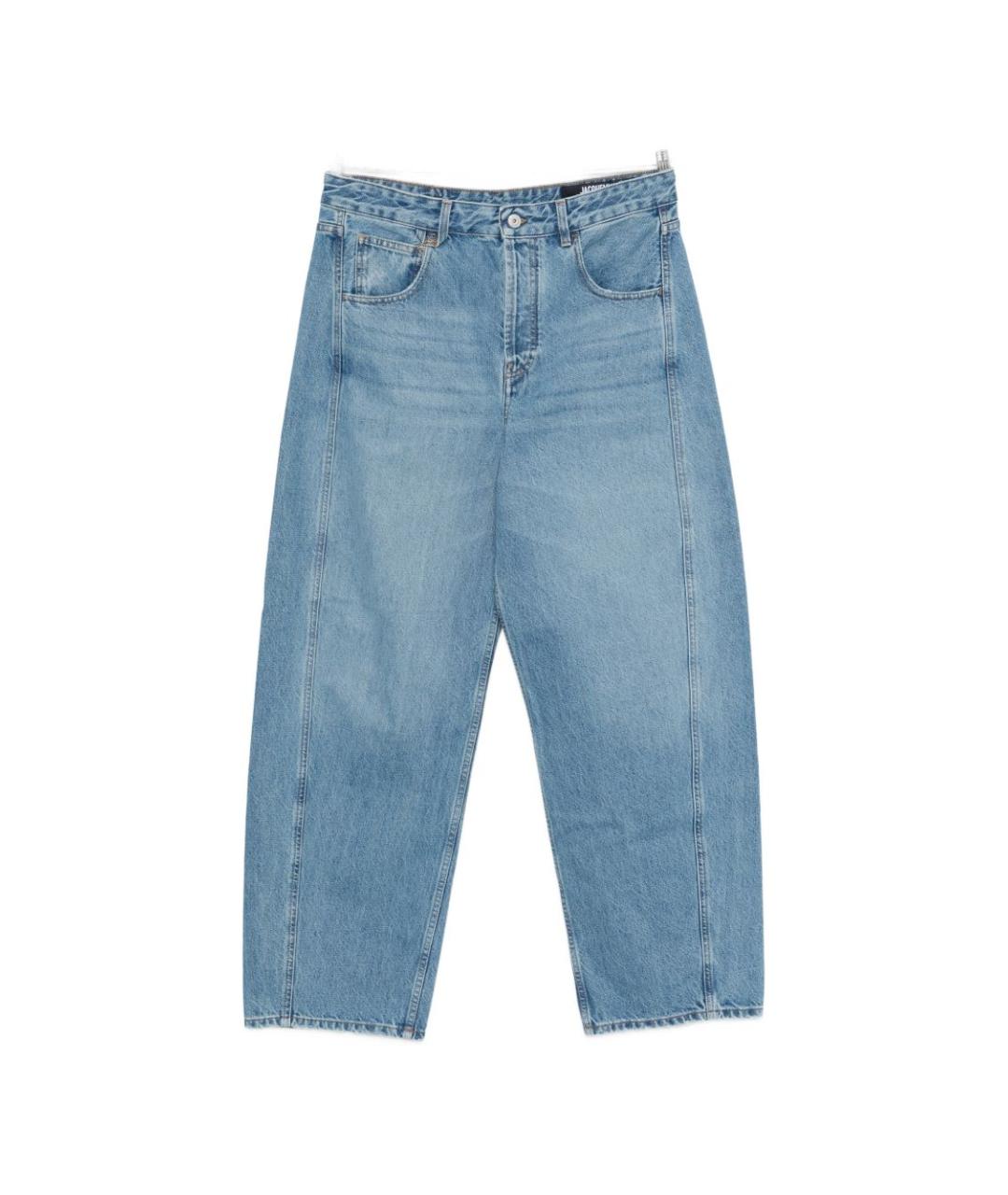 JACQUEMUS Синие хлопковые прямые джинсы, фото 1