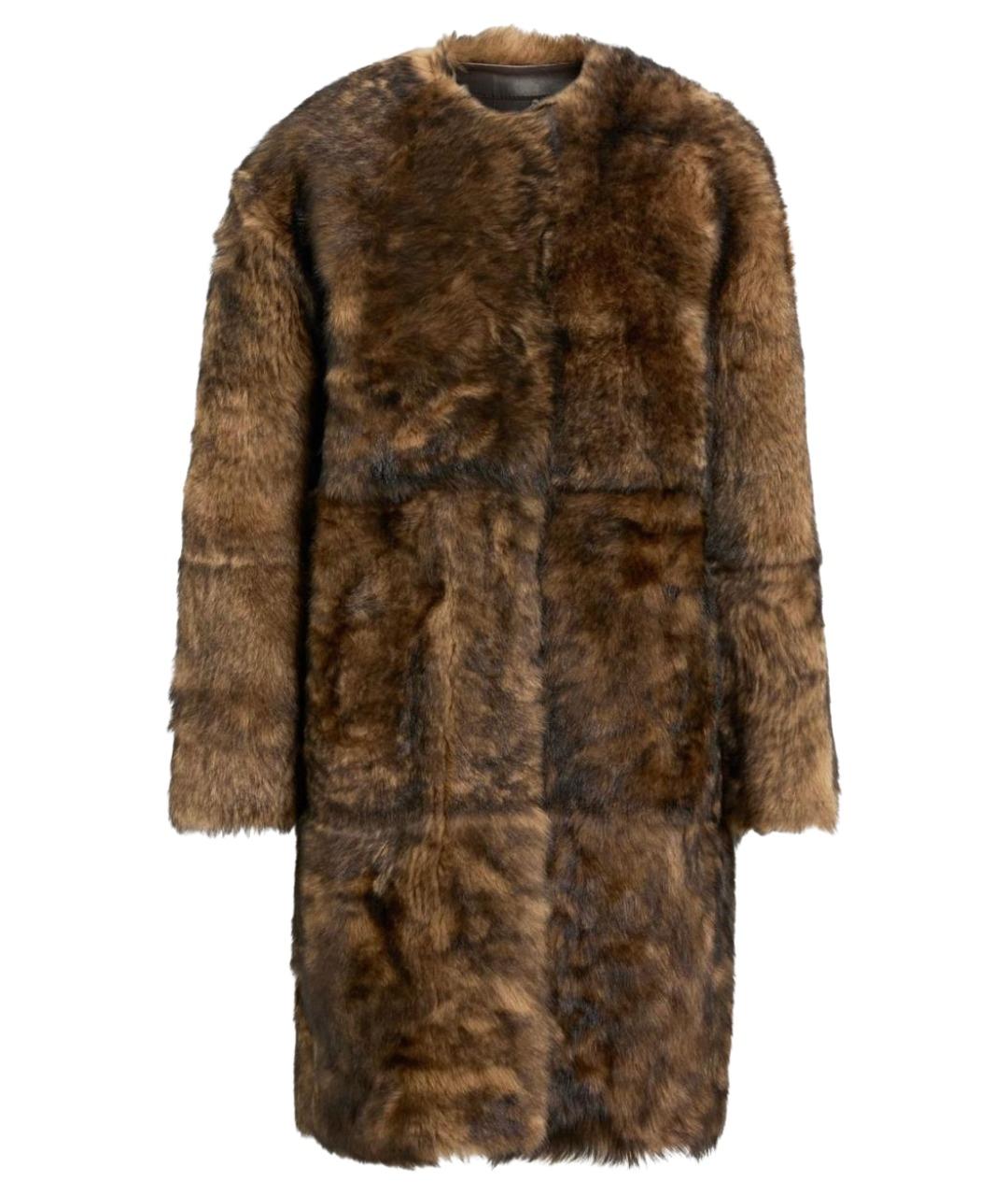 ZIMMERMANN Коричневая меховая дубленка, фото 1