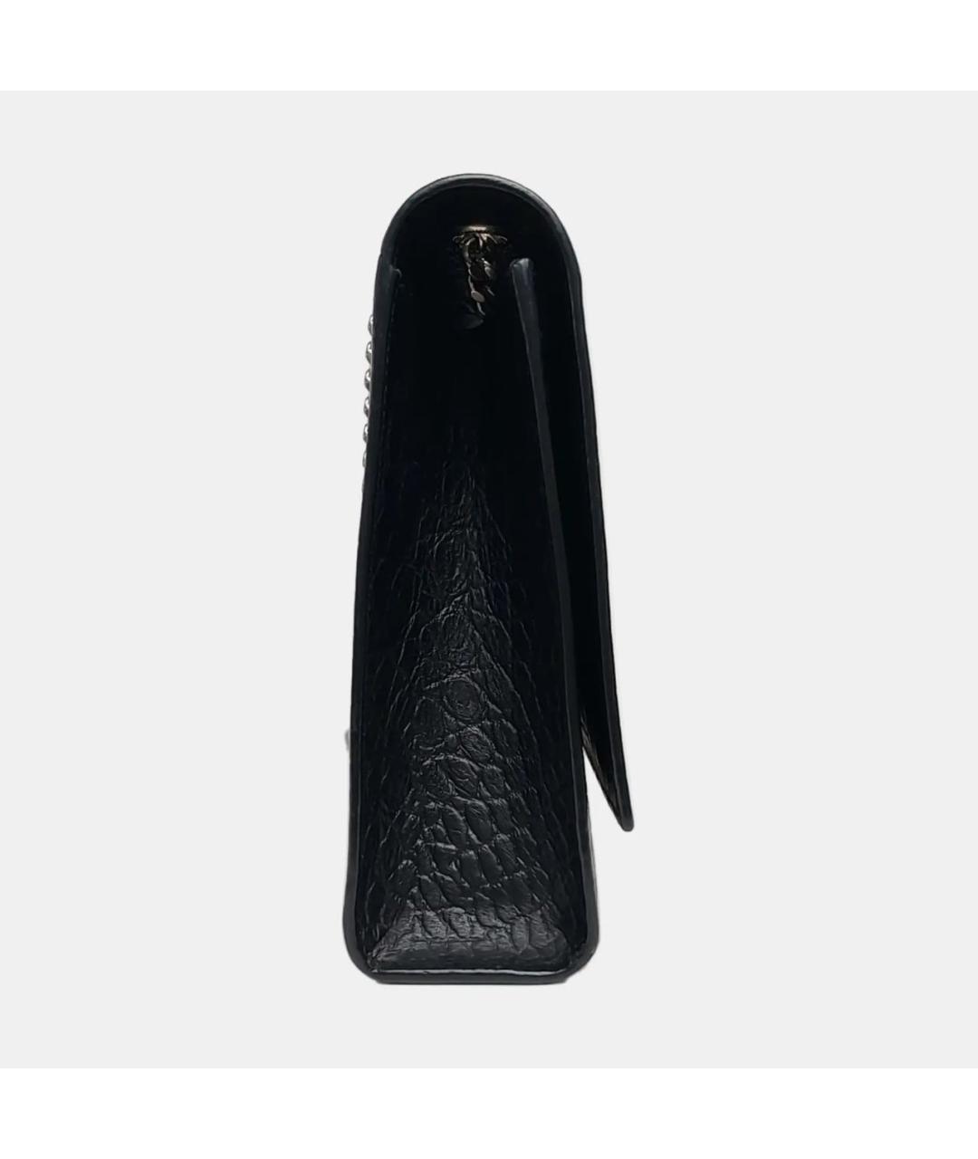 SAINT LAURENT Черная кожаная сумка через плечо, фото 3