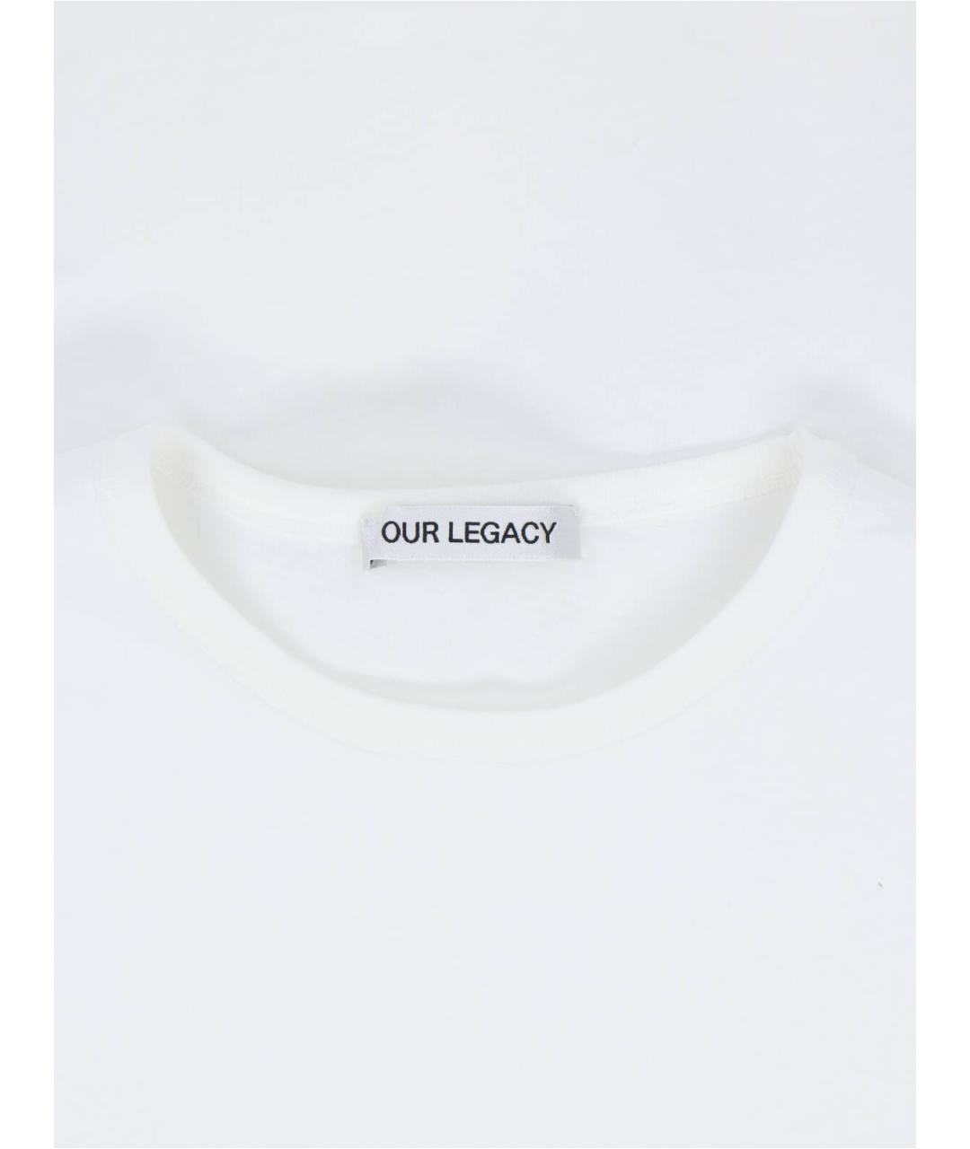 OUR LEGACY Белая хлопковая футболка, фото 3