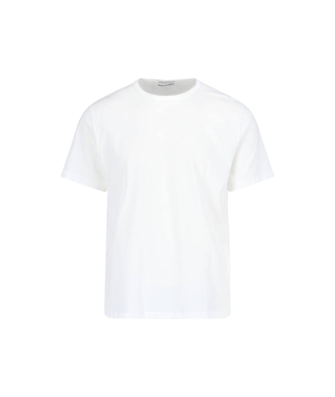 OUR LEGACY Белая хлопковая футболка, фото 1