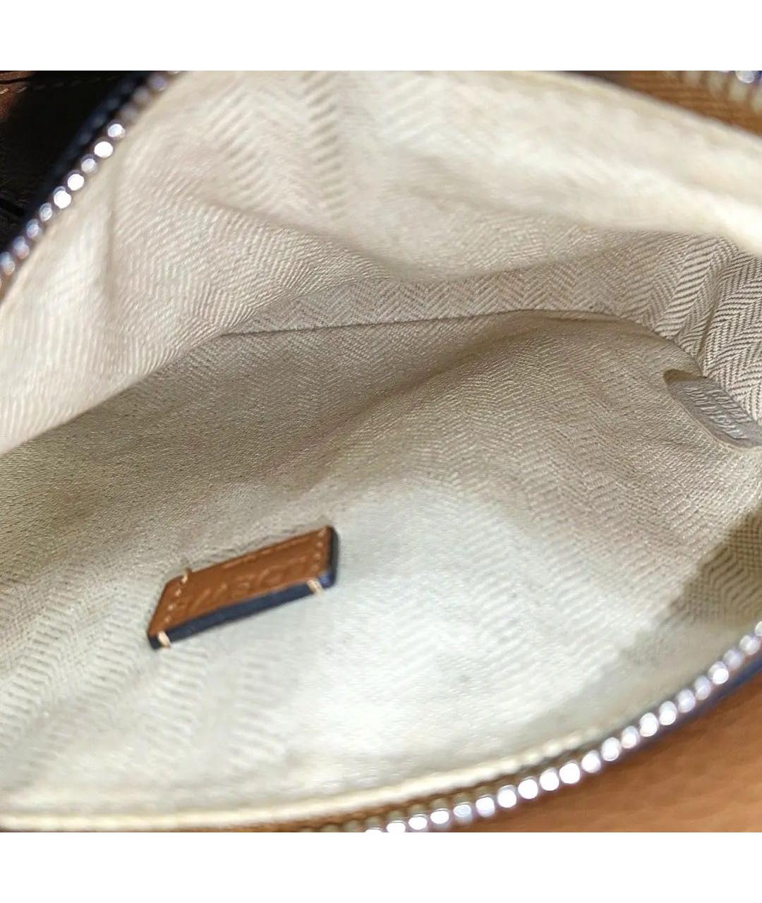 LOEWE Коричневая кожаная сумка через плечо, фото 4