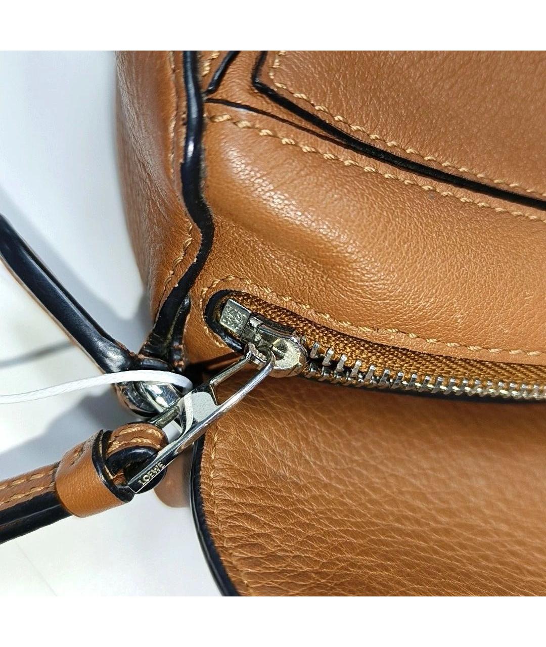 LOEWE Коричневая кожаная сумка через плечо, фото 7