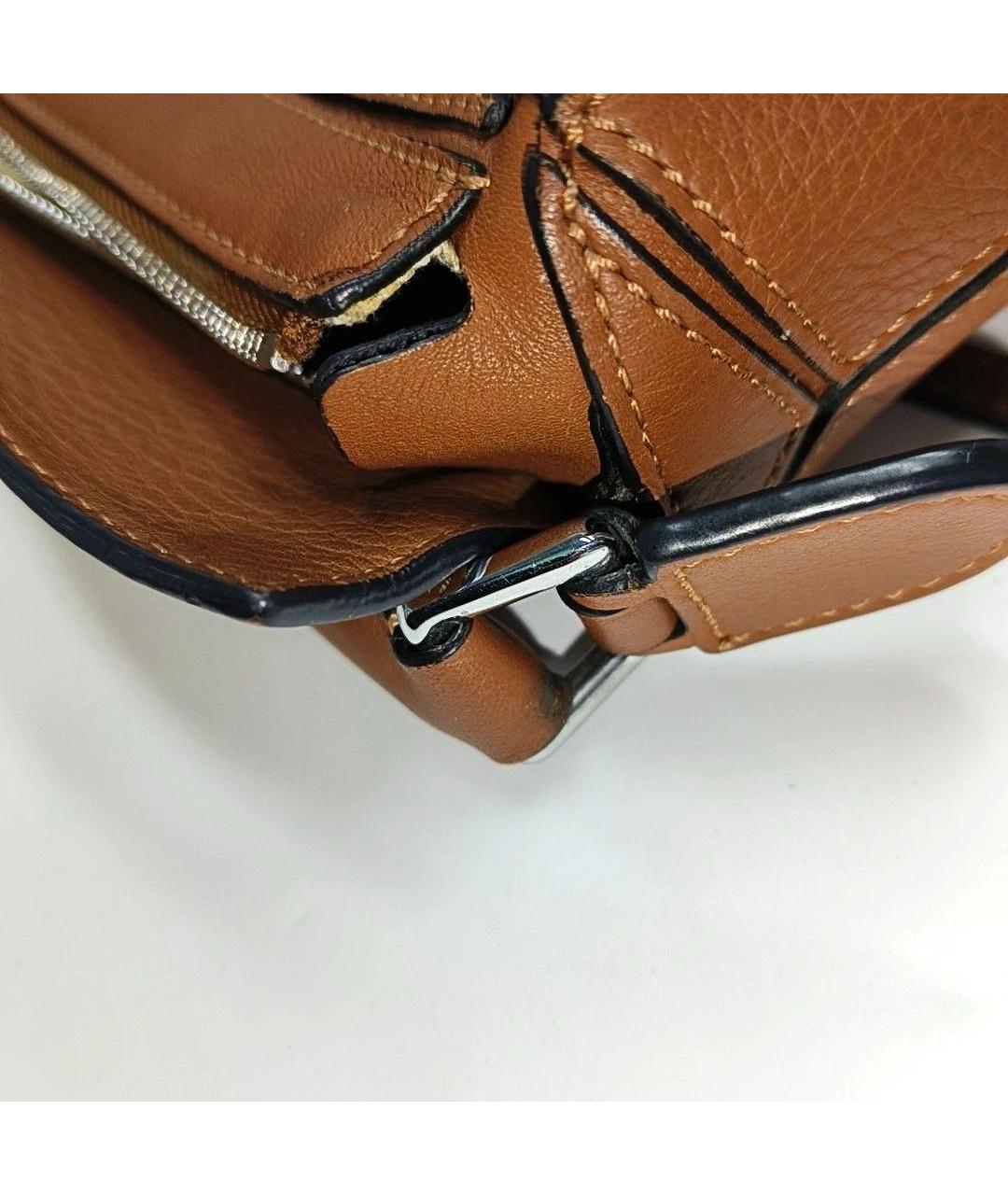 LOEWE Коричневая кожаная сумка через плечо, фото 8
