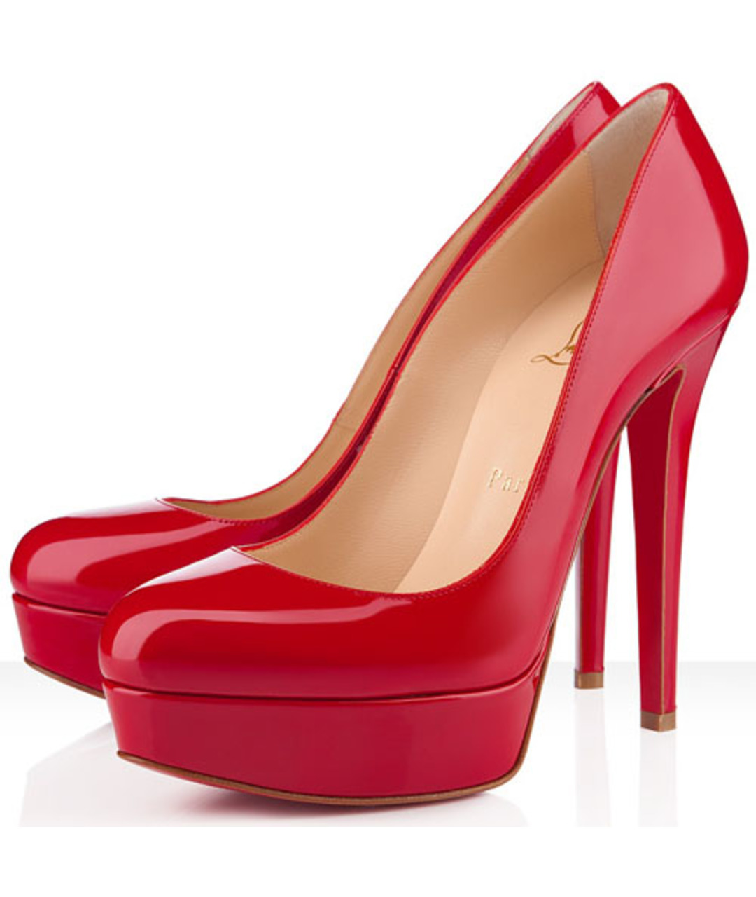 CHRISTIAN LOUBOUTIN Красные туфли из лакированной кожи, фото 8