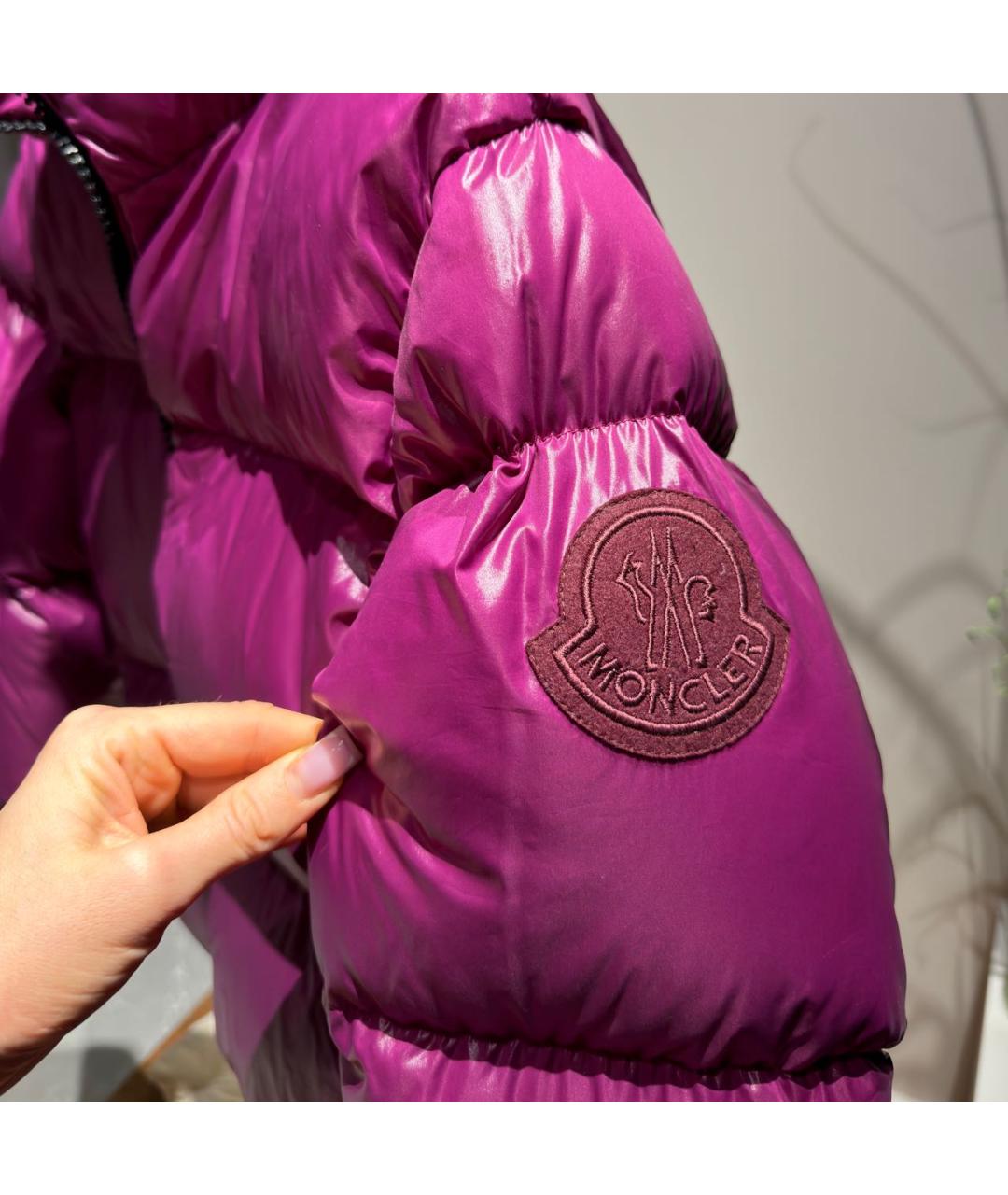 MONCLER Фиолетовая полиамидовая куртка, фото 5