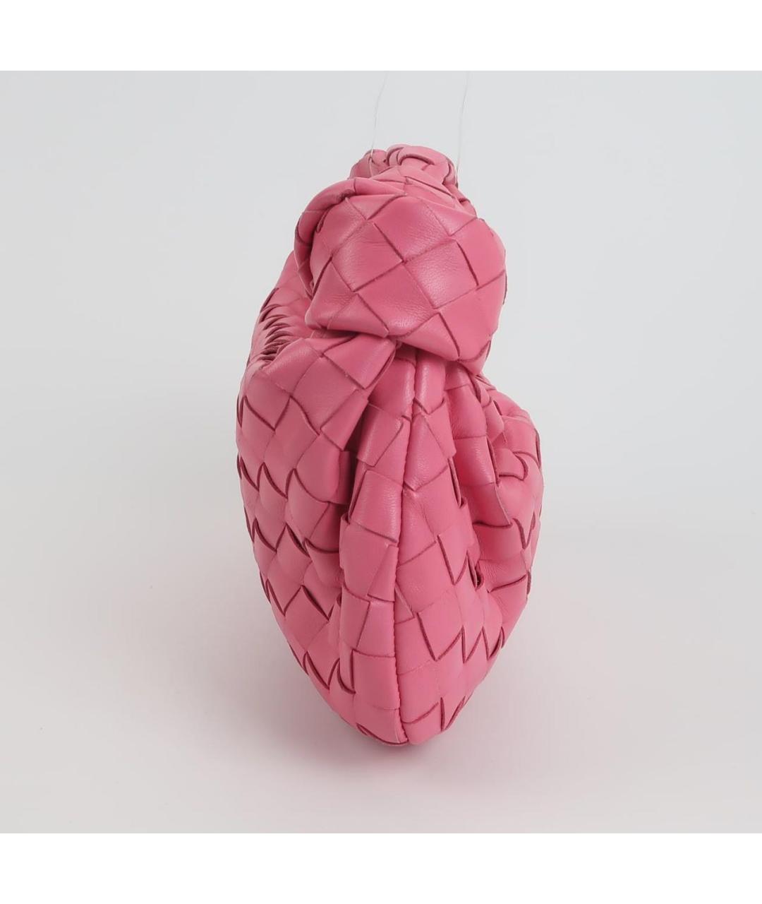 BOTTEGA VENETA Розовая кожаная сумка с короткими ручками, фото 3