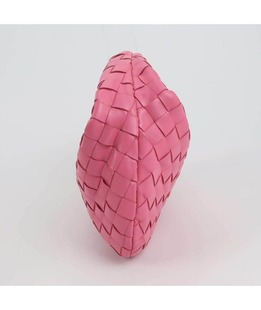 BOTTEGA VENETA Розовая кожаная сумка с короткими ручками, фото 2