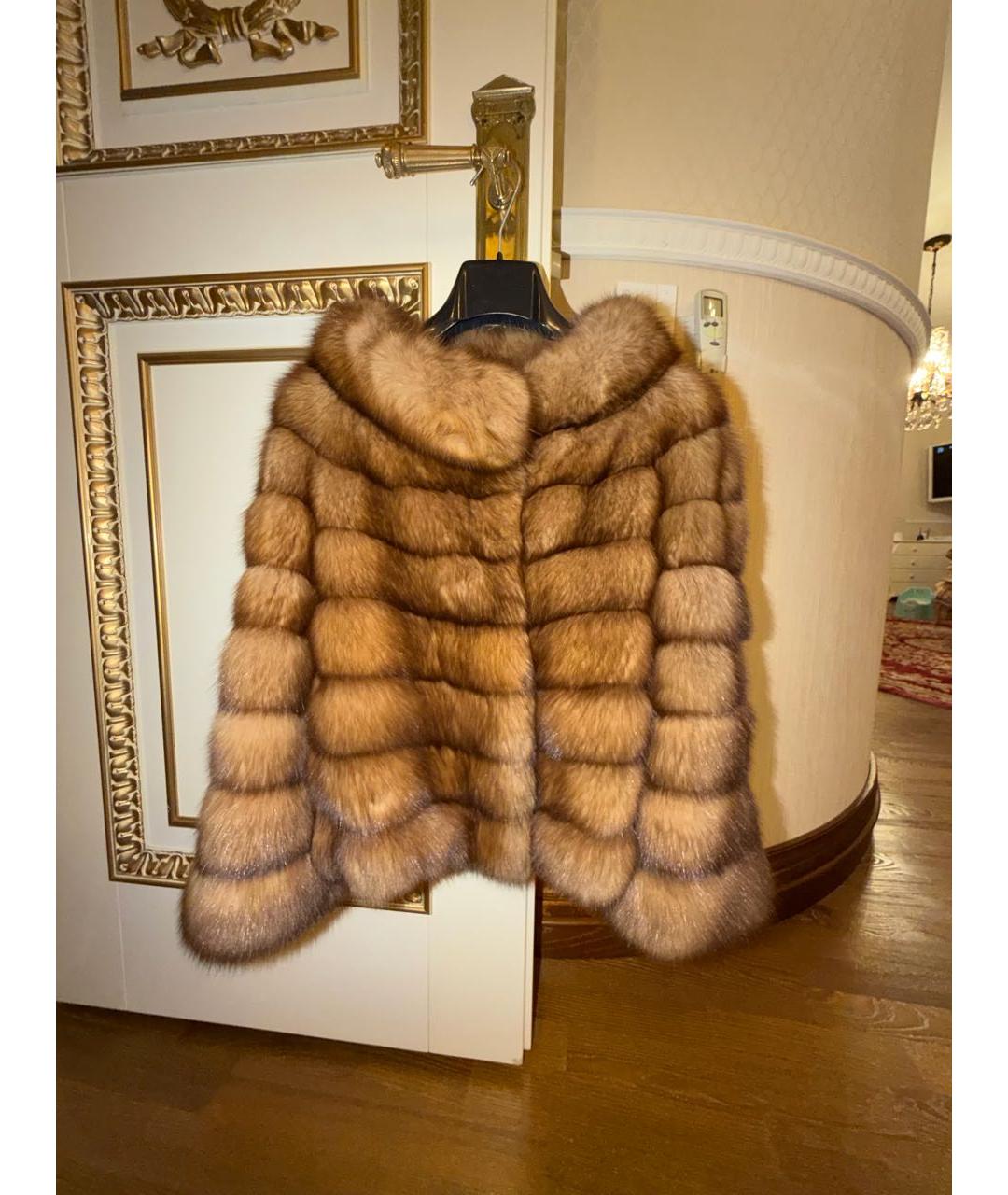Fabio Gavazzi Коричневая меховая шуба, фото 7