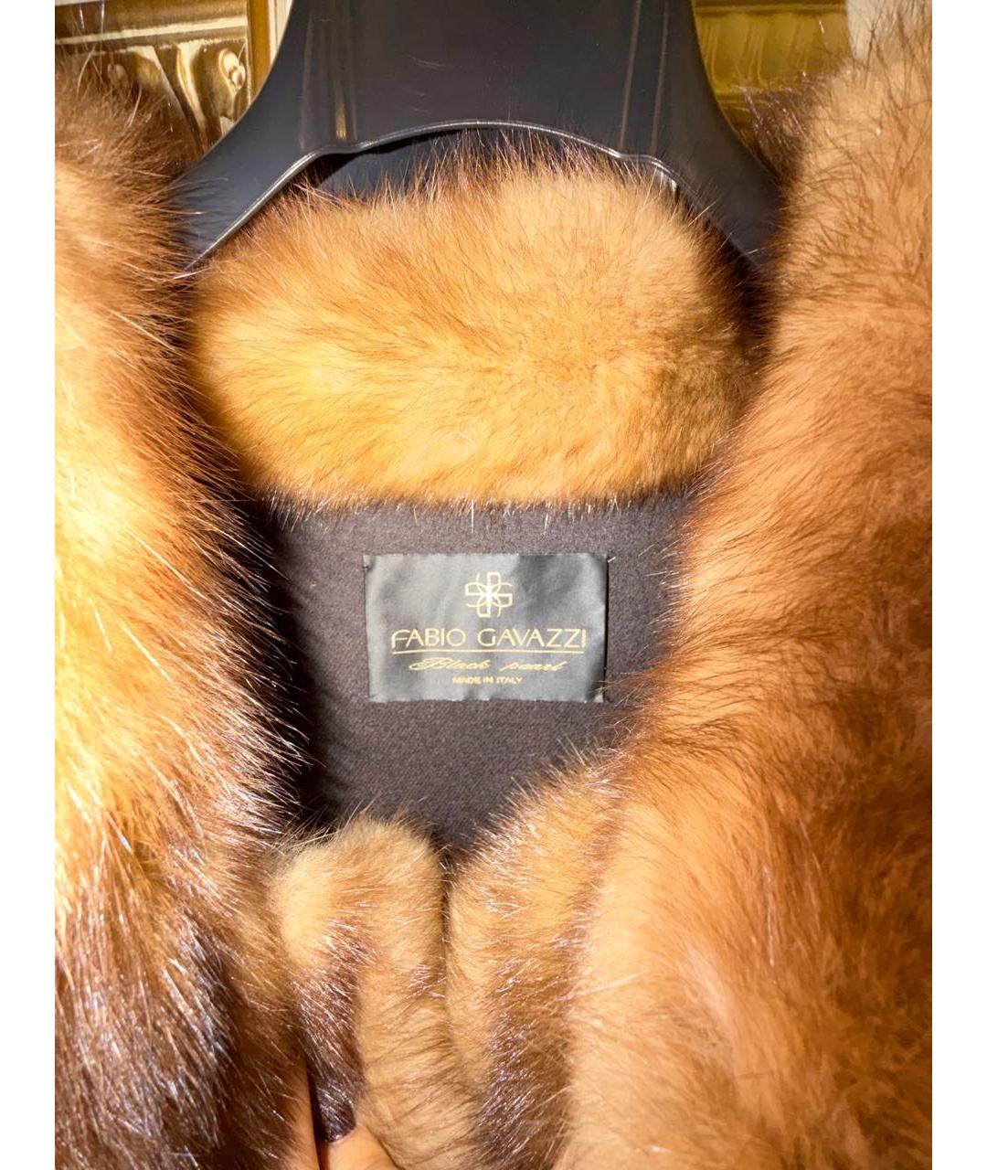 Fabio Gavazzi Коричневая меховая шуба, фото 3