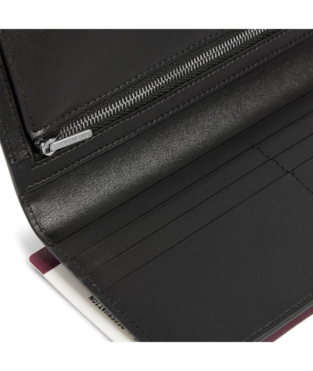 BALENCIAGA Серый кожаный кошелек, фото 4