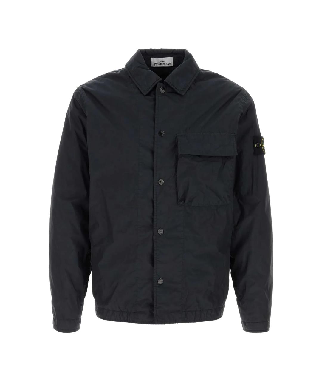 STONE ISLAND Черная полиамидовая куртка, фото 1