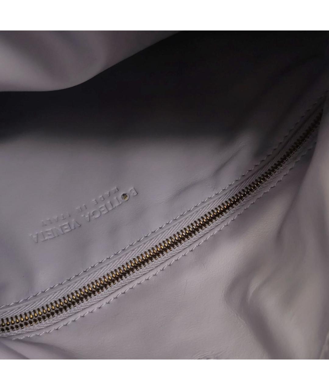 BOTTEGA VENETA Серая кожаная сумка с короткими ручками, фото 5