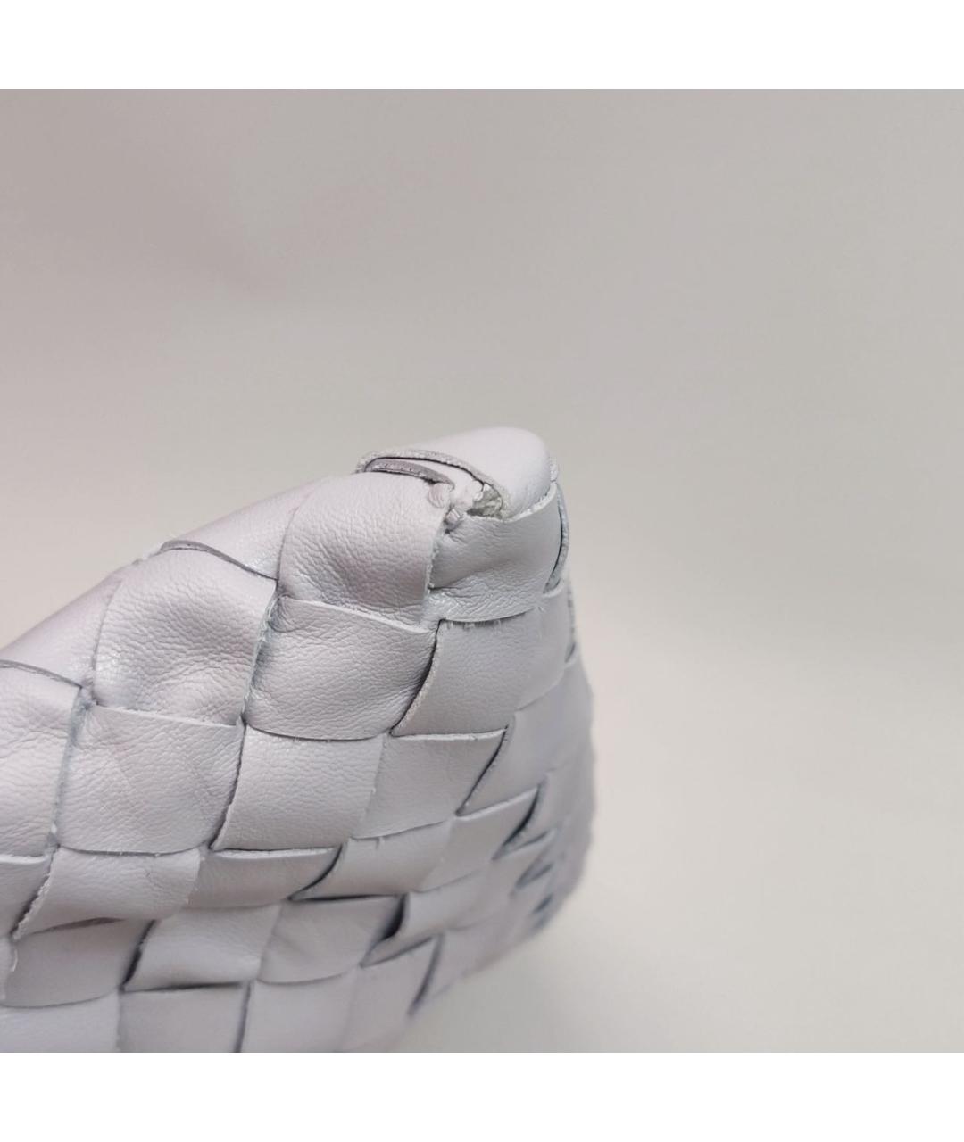 BOTTEGA VENETA Серая кожаная сумка с короткими ручками, фото 6