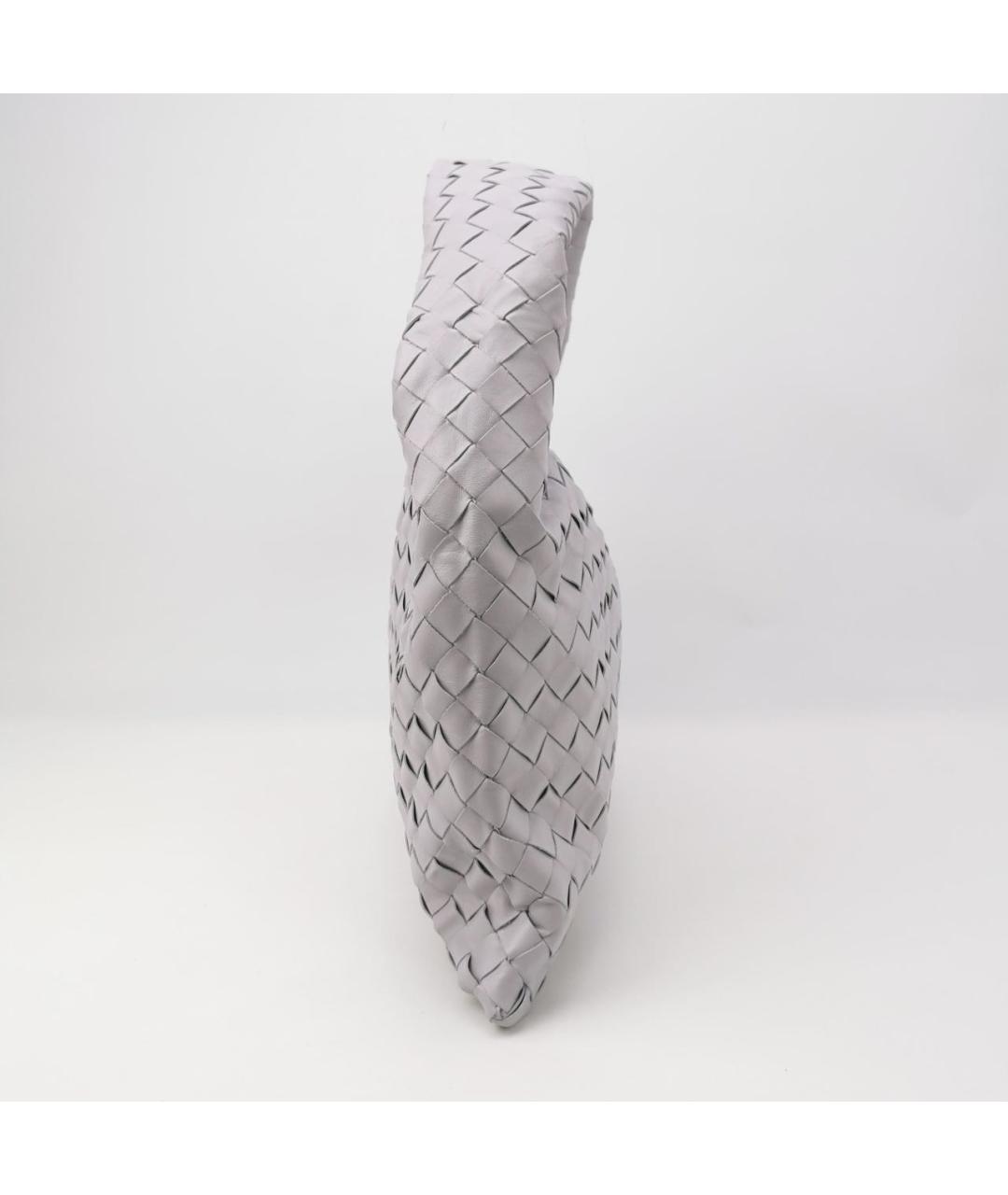 BOTTEGA VENETA Серая кожаная сумка с короткими ручками, фото 3