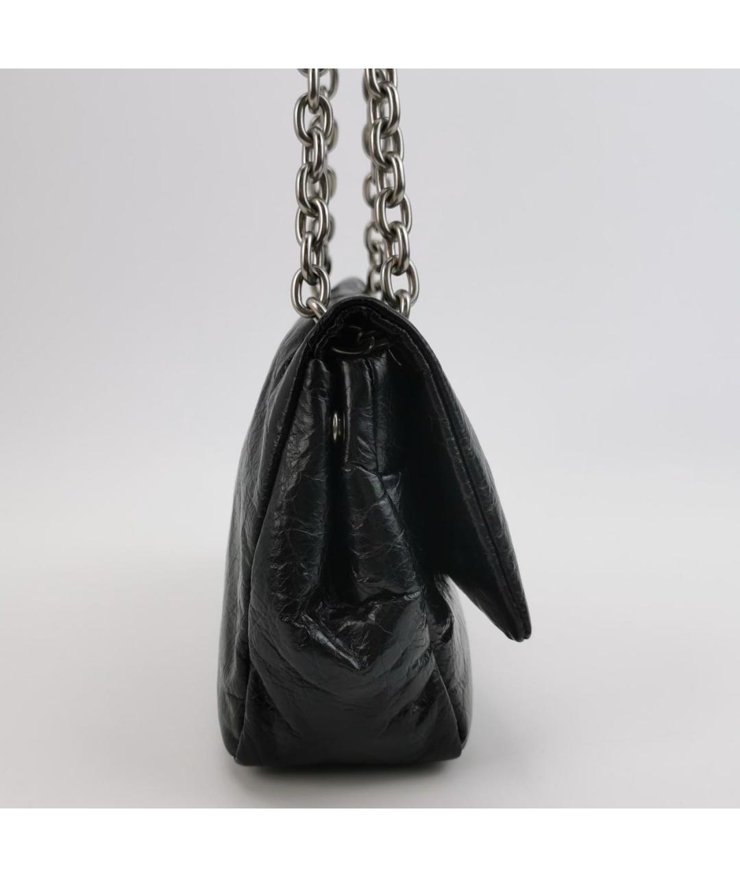 BALENCIAGA Черная кожаная сумка через плечо, фото 3