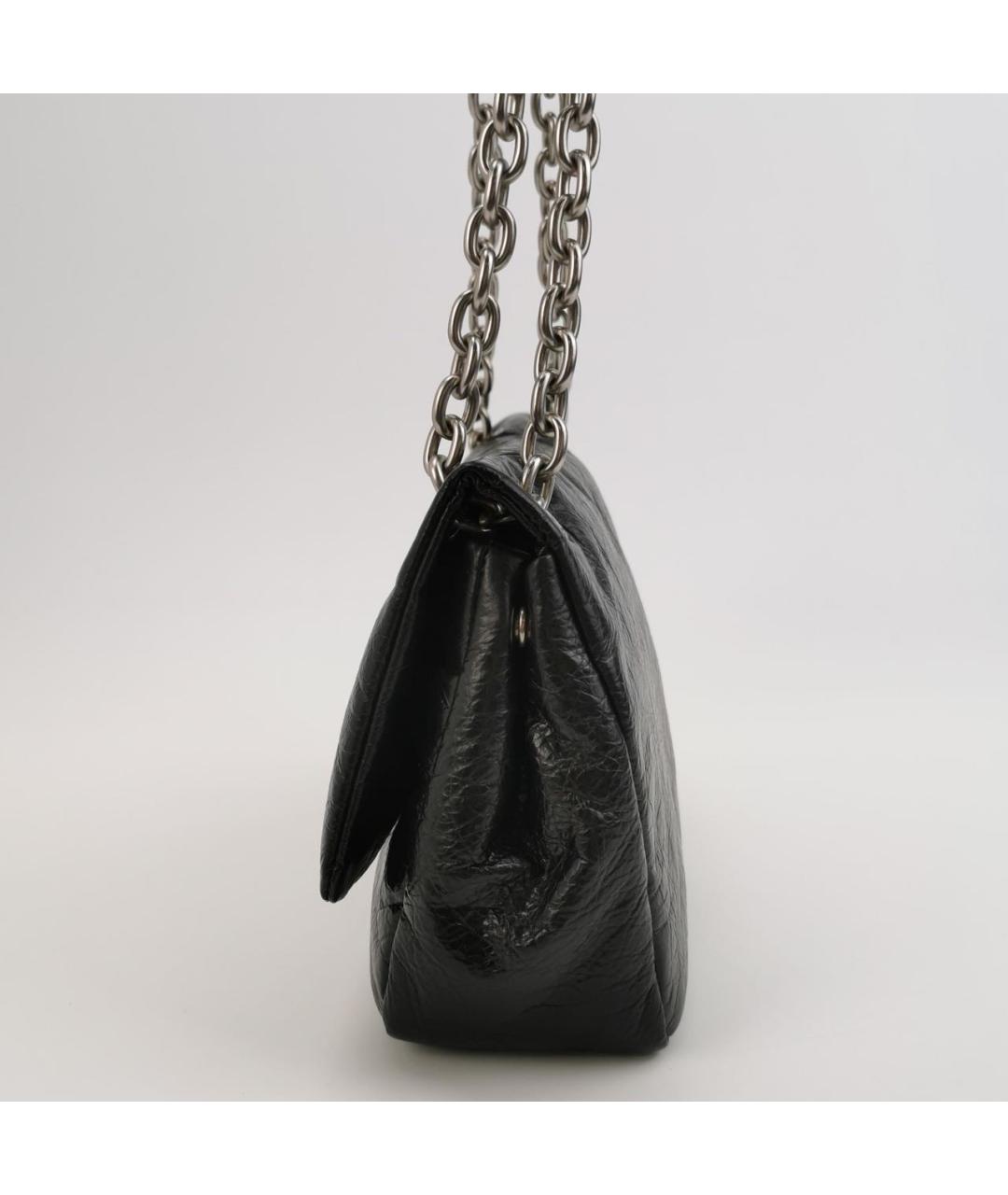 BALENCIAGA Черная кожаная сумка через плечо, фото 2