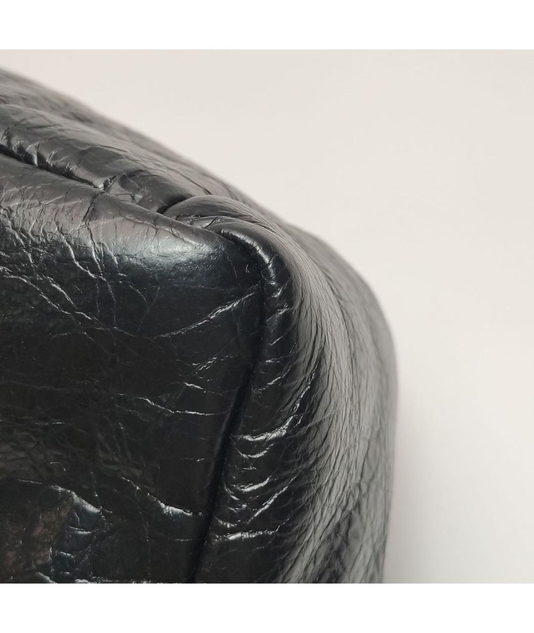 BALENCIAGA Черная кожаная сумка через плечо, фото 8