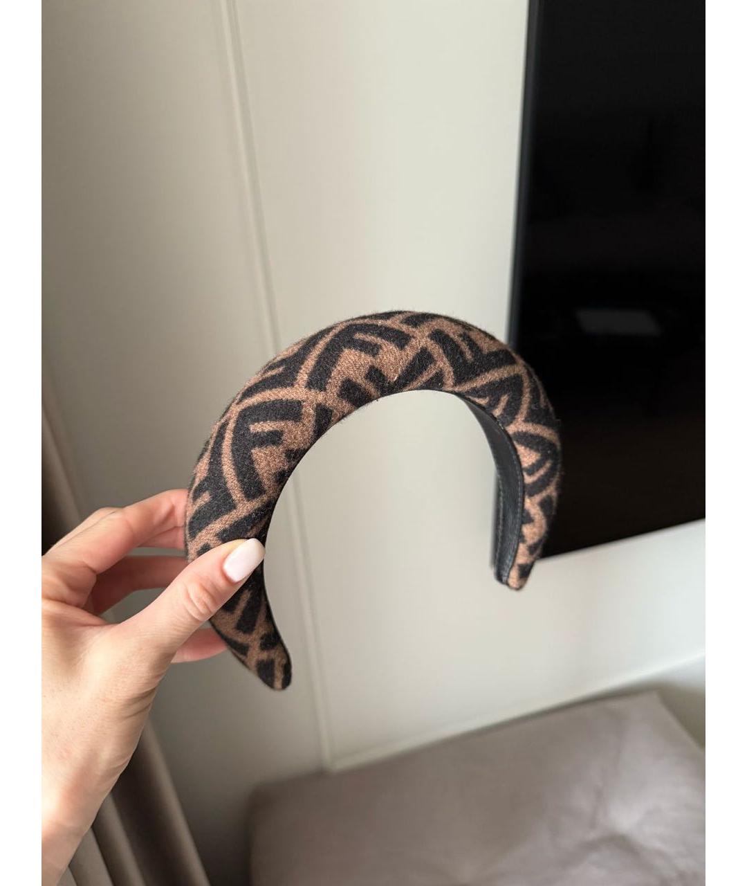 FENDI Коричневый ободок, фото 3