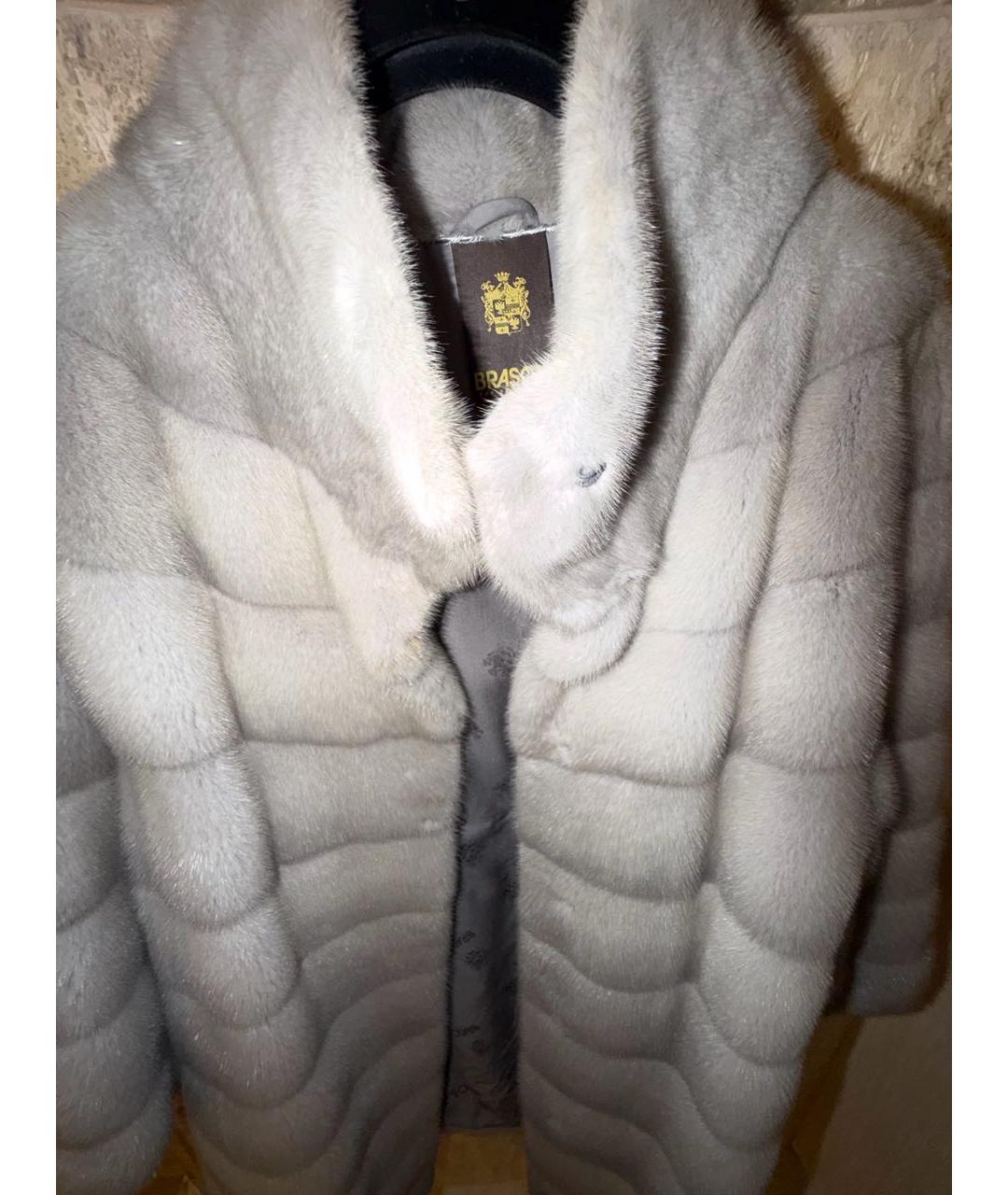 BRASCHI Голубая меховая шуба, фото 4
