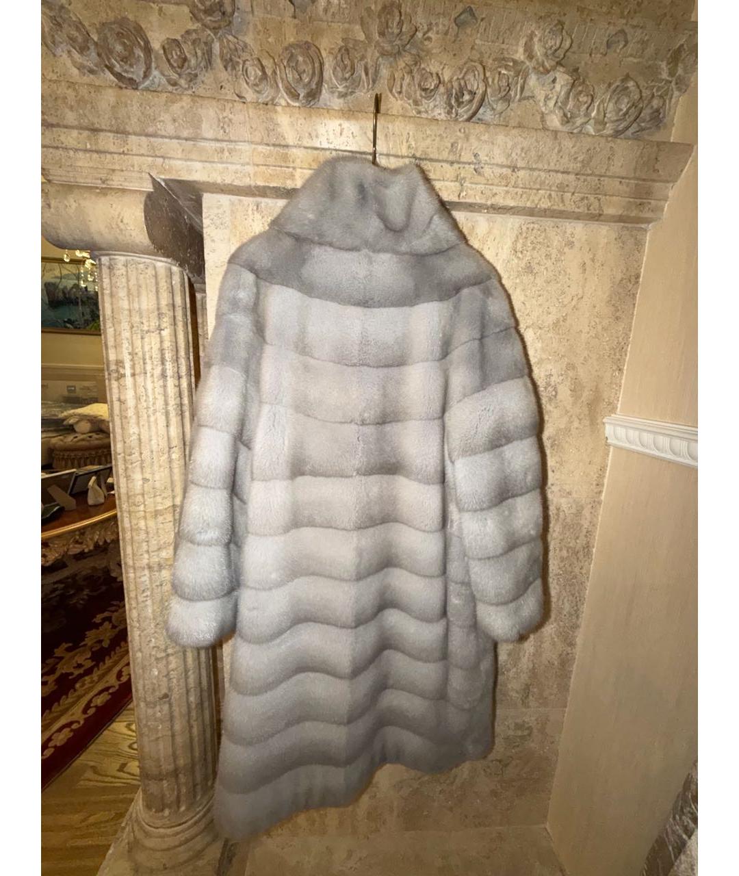 BRASCHI Голубая меховая шуба, фото 2