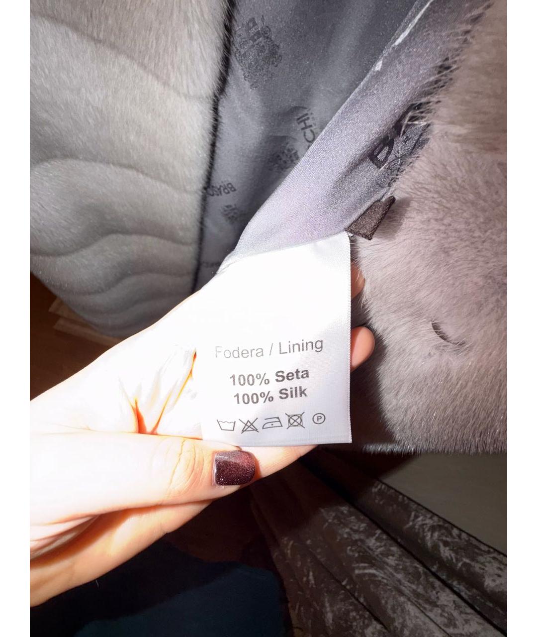 BRASCHI Голубая меховая шуба, фото 6