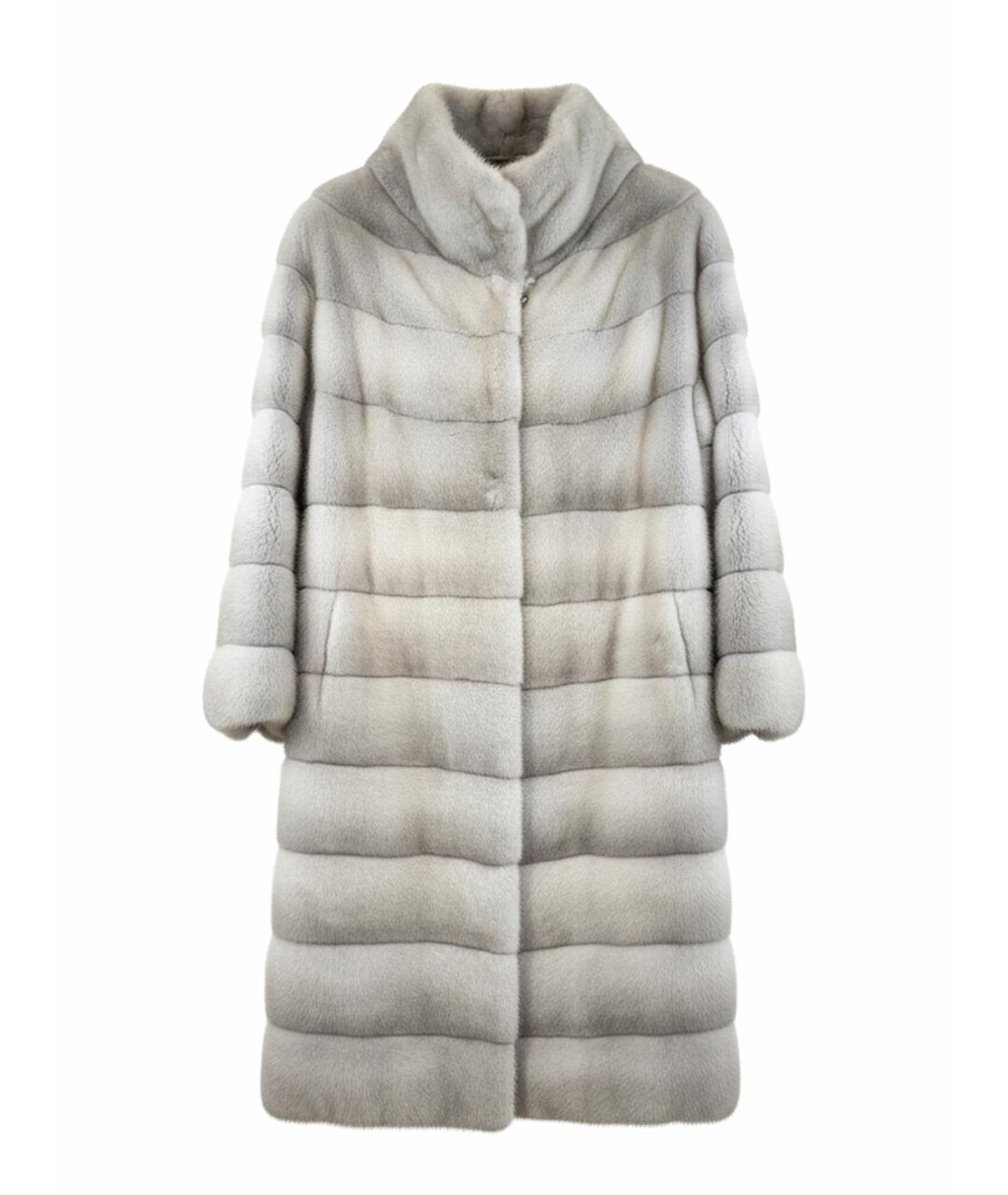 BRASCHI Голубая меховая шуба, фото 1