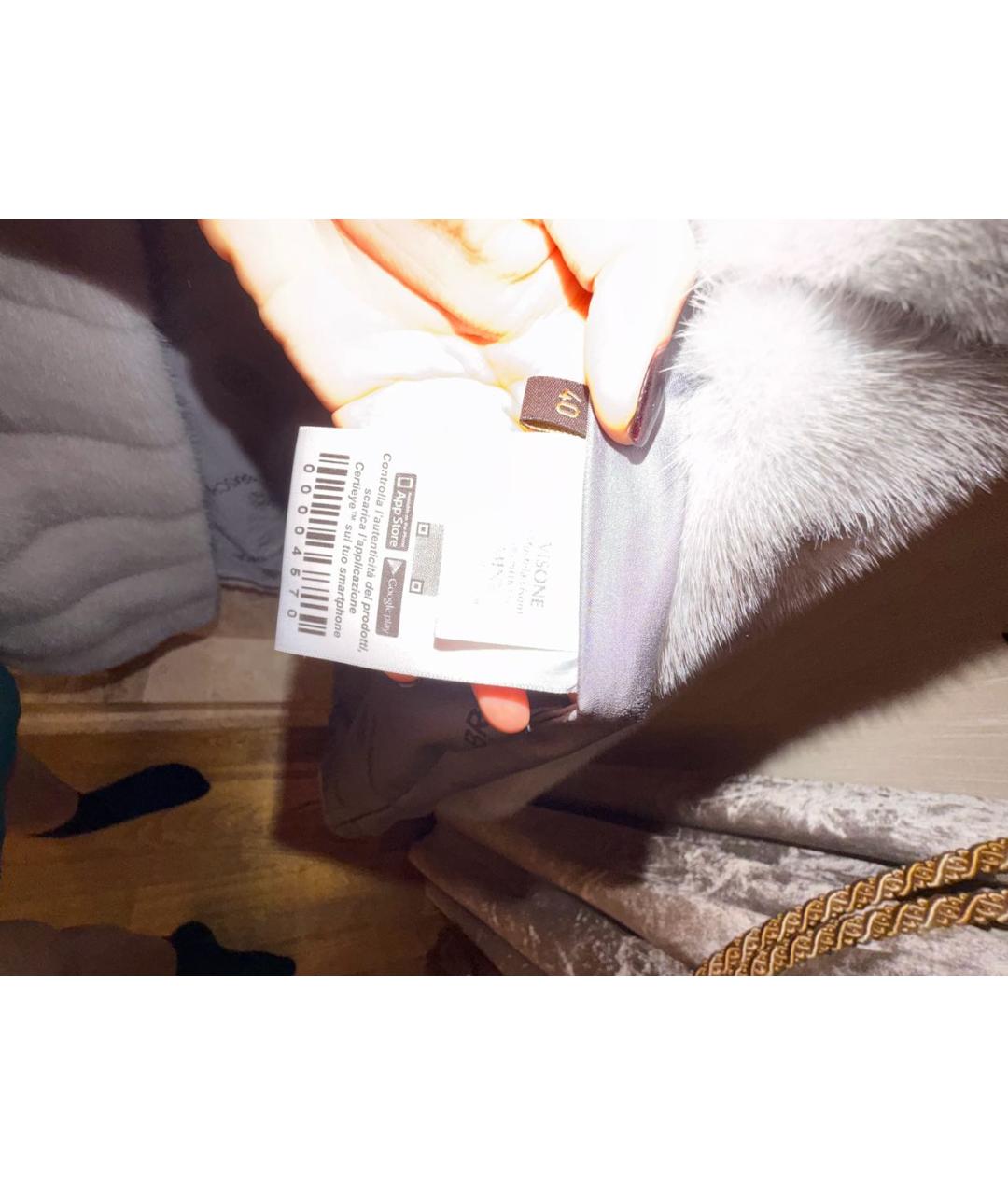 BRASCHI Голубая меховая шуба, фото 5