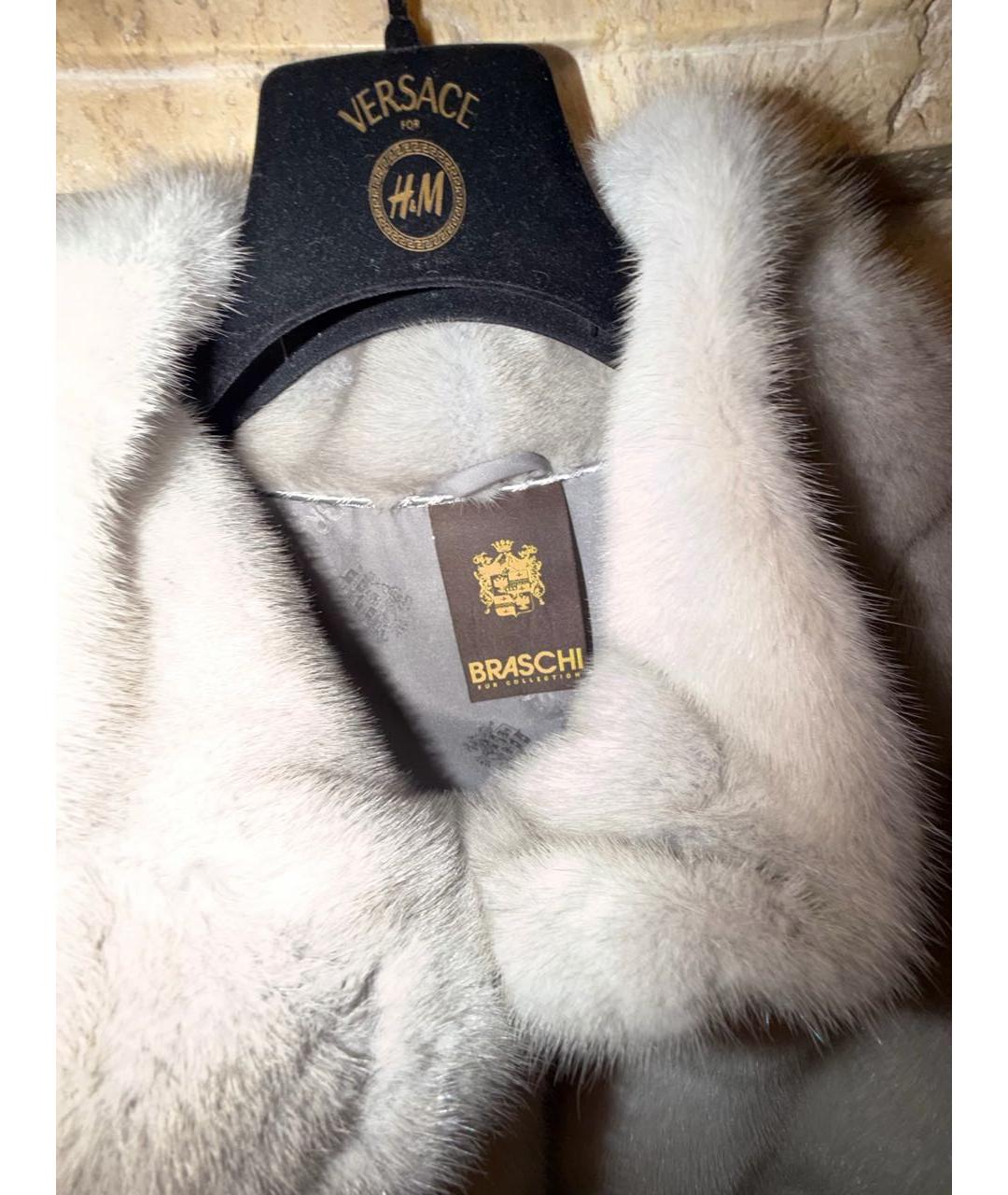 BRASCHI Голубая меховая шуба, фото 3